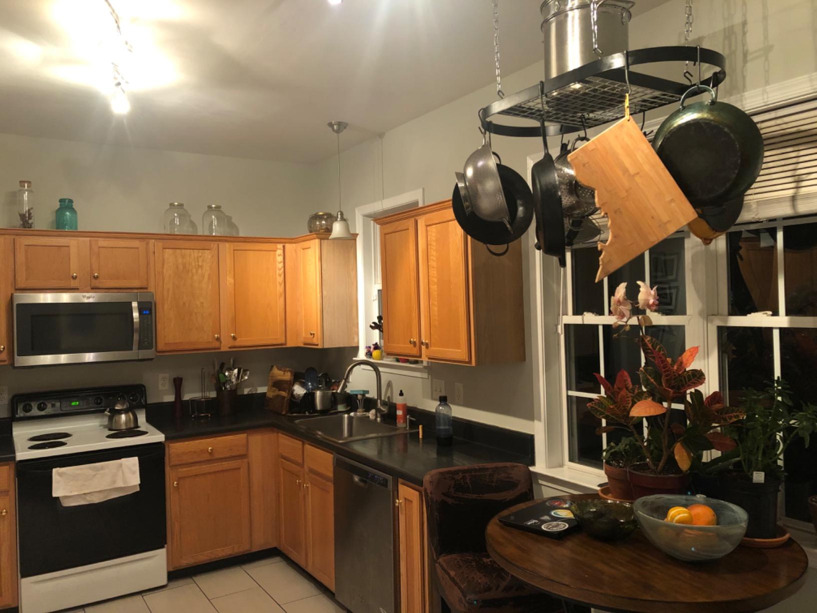 Kinetic Pot and Pan Rack with Ceiling Hooks - Premium Oval Mounted Organizer Rack customer photo 1