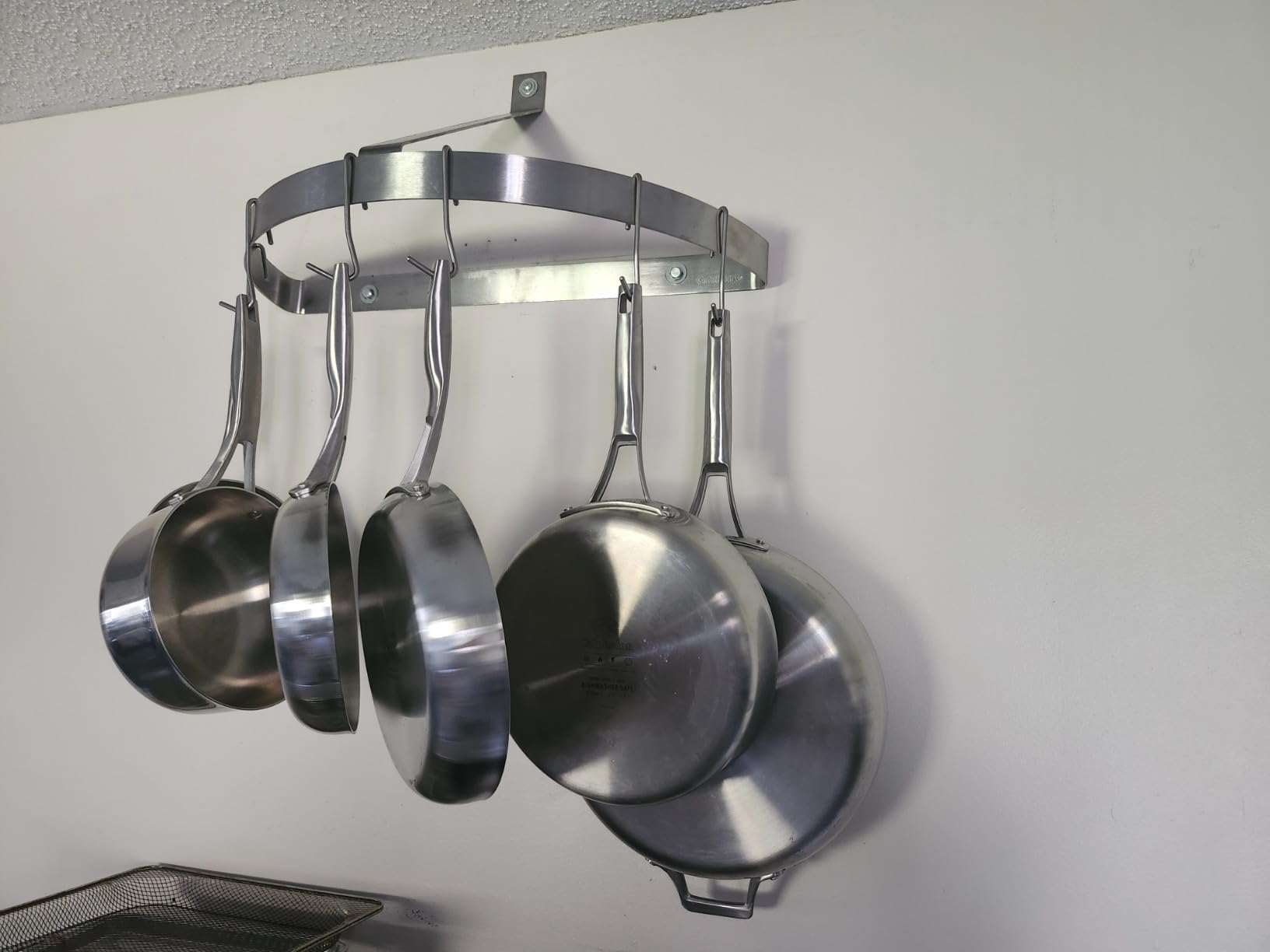 Cuisinart Chef's Classic Half-Circle Wall-Mount Pot Rack, Brushed Stainless customer photo 2