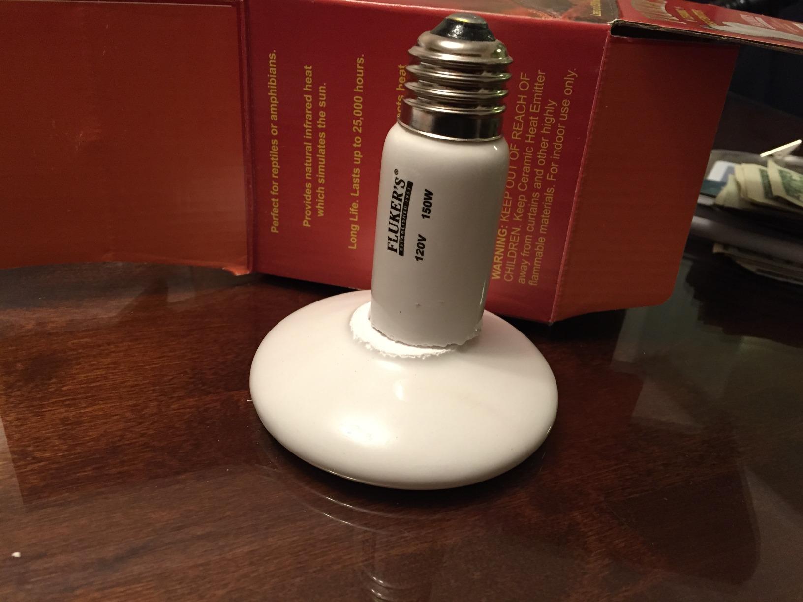 Fluker's Ceramic Heat Emitter, Natural Infrared Heating Bulb for Reptiles, 150 Watt customer photo 1