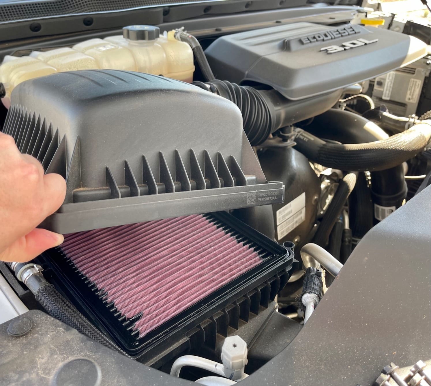 K&N High-Flow Original Lifetime Engine Air Filter: Increase Power: Premium, Washable: Compatible with Select 2002-2026 Dodge/Ram: 1500, 2500, 3500, 4500, 5500, 33-2247 customer photo 1