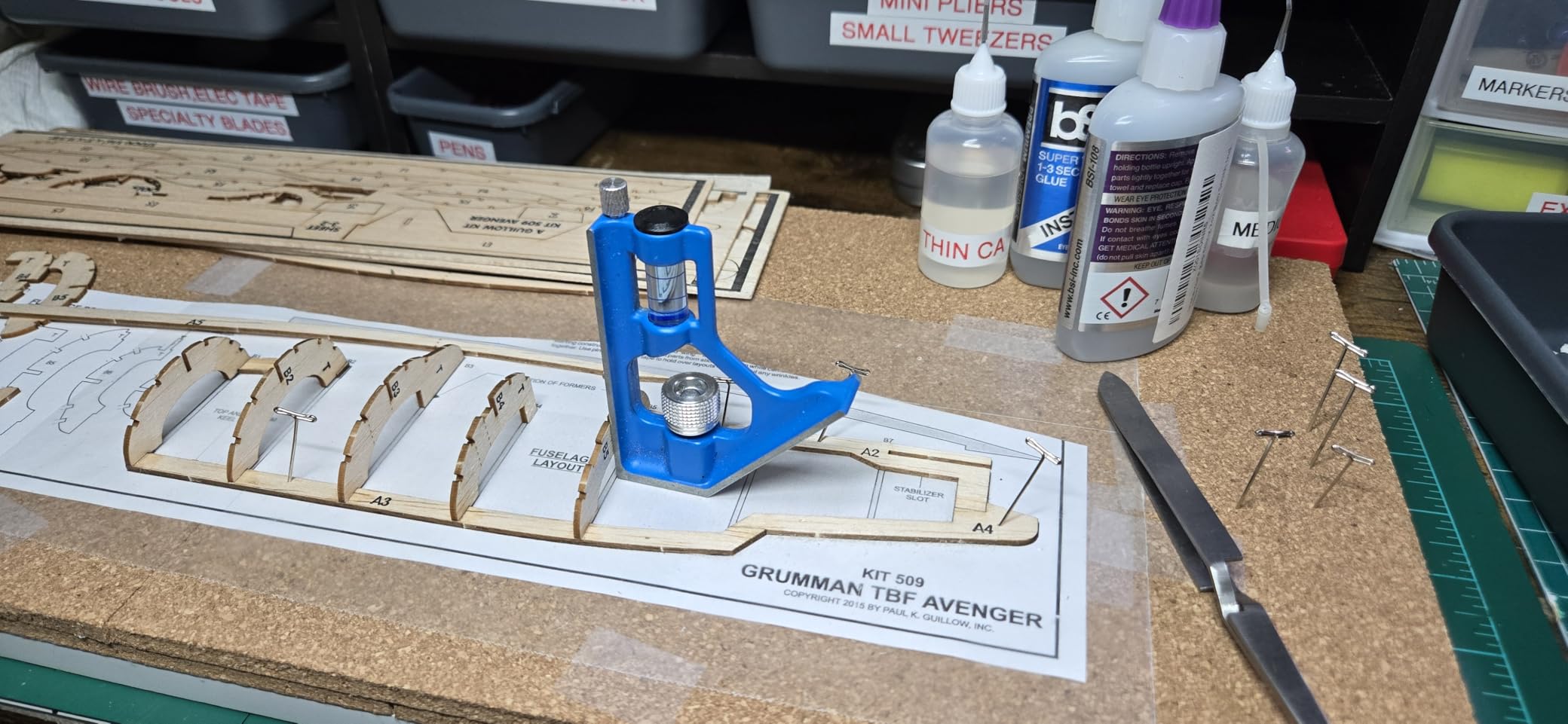 Guillow's Grumman TBF Avenger 16.5-Inch Laser Cut Balsa Wood Model Kit | Detailed Series 1000 aircraft for shelf display or rubber free flight Made in USA with premium precision materials customer photo 1