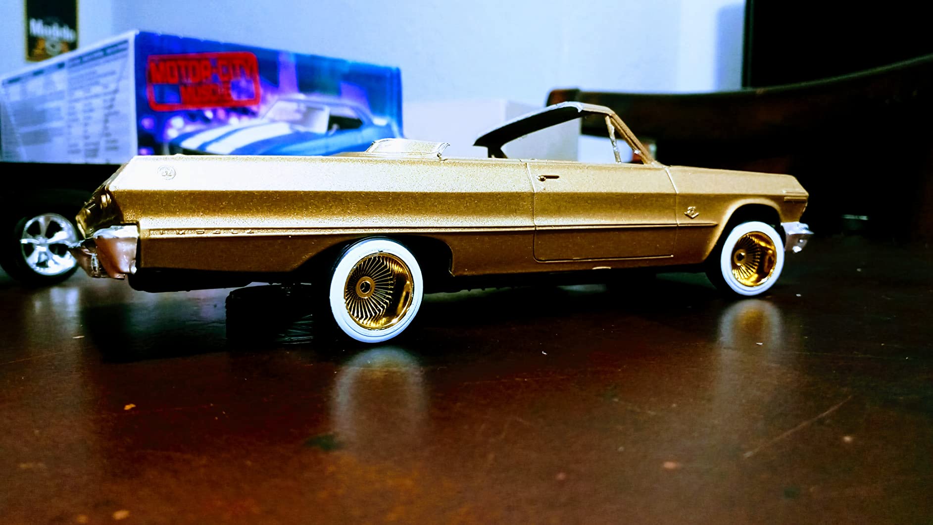 Low Rollerz Gold Deep Dish Spoked Rims Wheels (for Hobby Model Kits) 1/24 1/25 scale customer photo 2