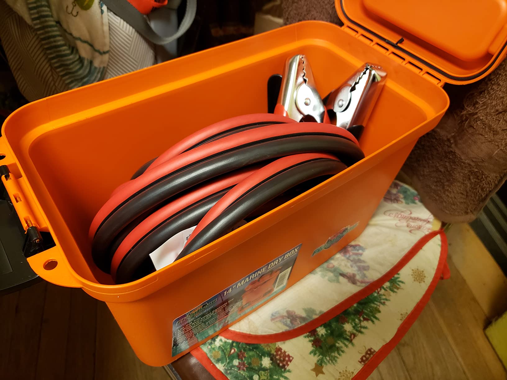 Flambeau Outdoors Marine Dry Box 14in, O-Ring Seal, Lift-Out Tray, Orange | Water-Resistant Dry Box, Flip Top Lid, Marine Ready customer photo 2