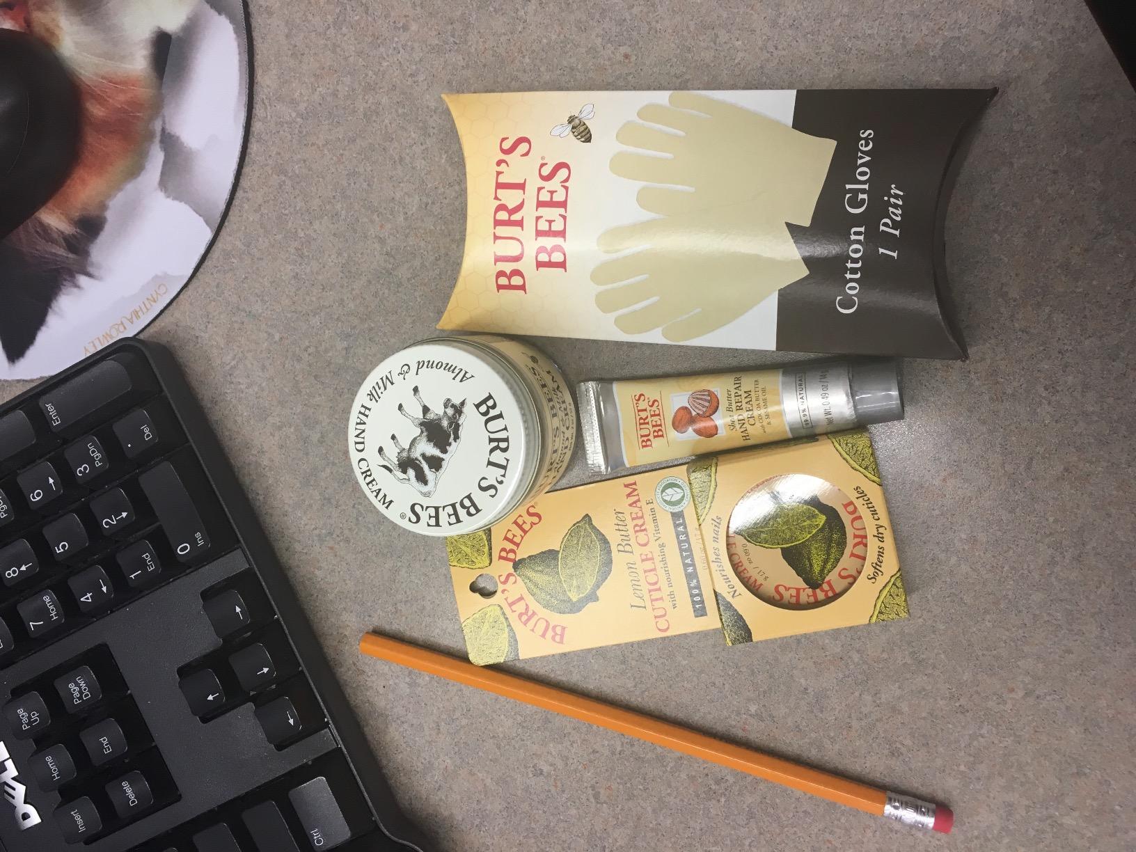 Burt's Bees Hand Repair Gift Set, 4 Products | Perfect for a Skin Care Routine, Moisturizer Gift Set, Made with Clean Ingredients, Three Creams plus Gloves customer photo 1