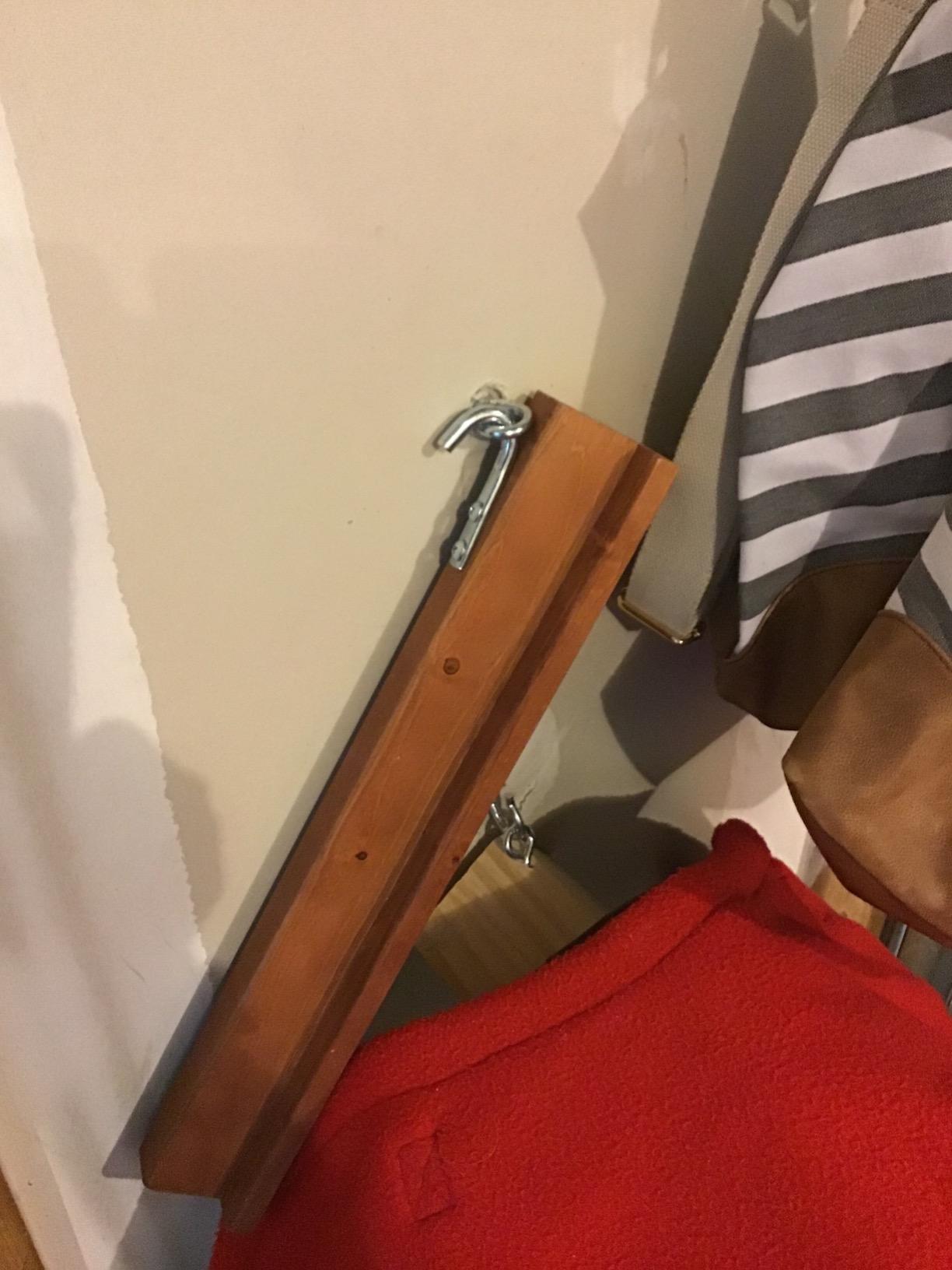 Intrepid International Portable Wooden Saddle Rack Wall Mount, Saddle Holder, Space-Saving Solution for English & Western Saddles, Folding Saddle Rack customer photo 1