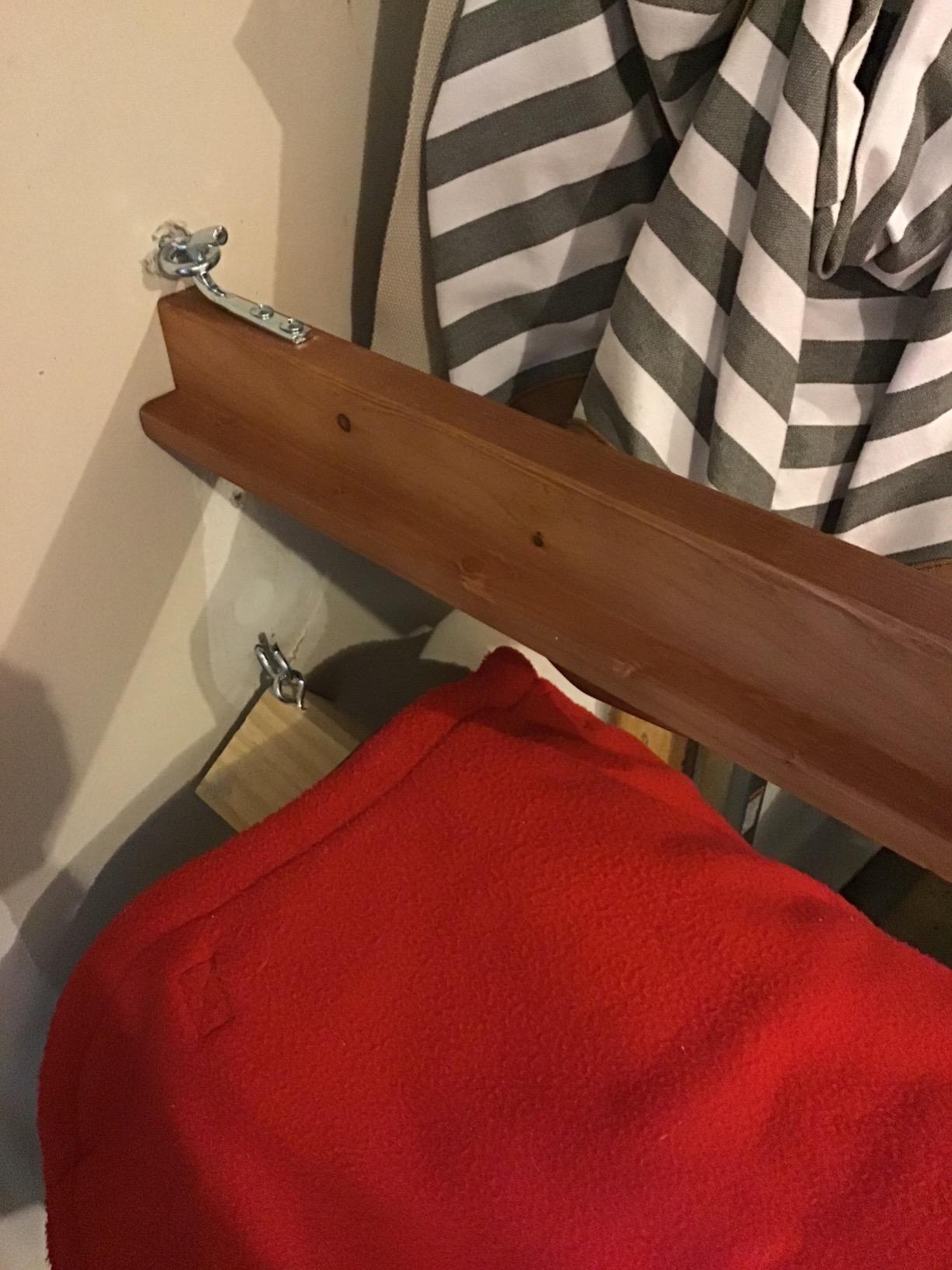 Intrepid International Portable Wooden Saddle Rack Wall Mount, Saddle Holder, Space-Saving Solution for English & Western Saddles, Folding Saddle Rack customer photo 2