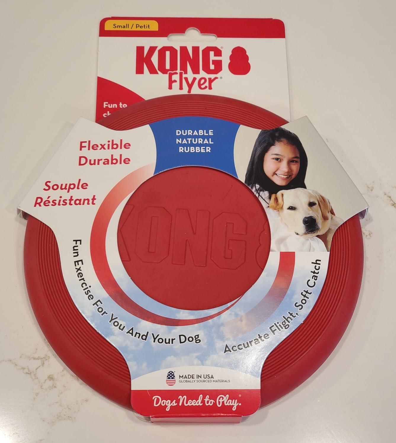 KONG Flyer, Natural Rubber Flying Disc Fetch Toy, for Medium/Large Dogs customer photo 2