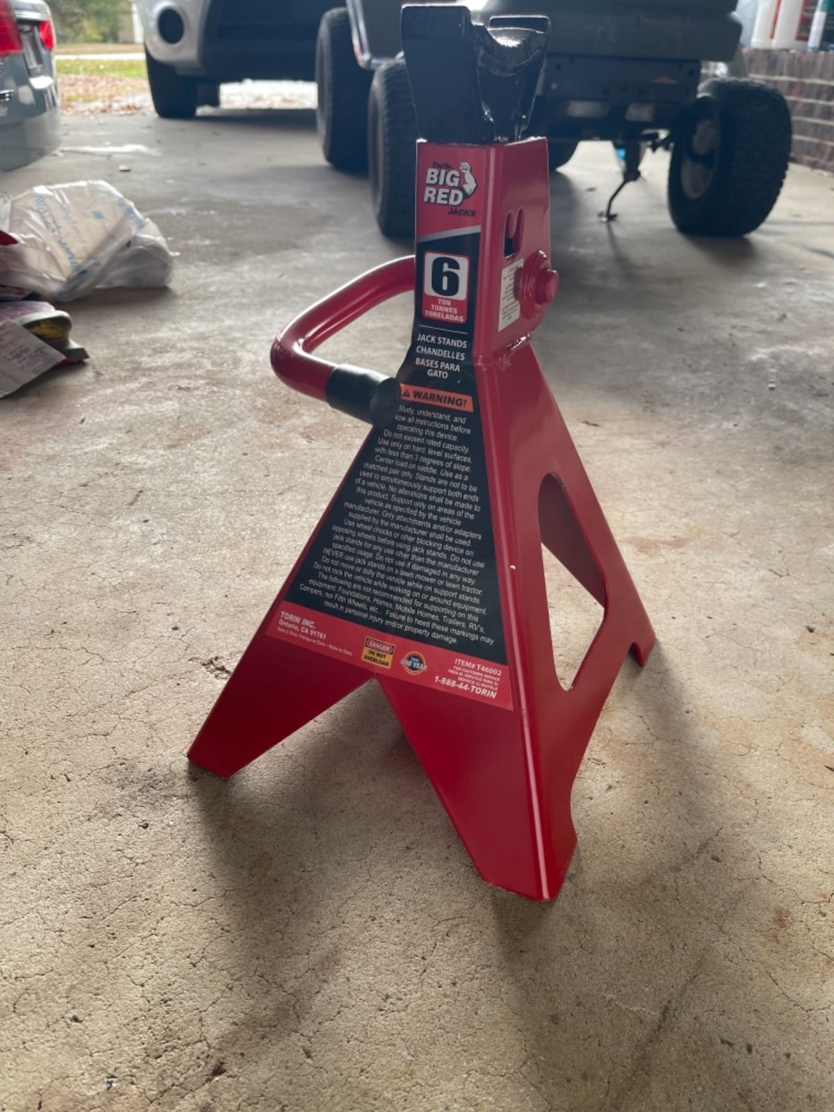 BIG RED T46202 Torin Steel Jack Stands: 6 Ton (12,000 lb) Capacity, Red, 1 Pair customer photo 1