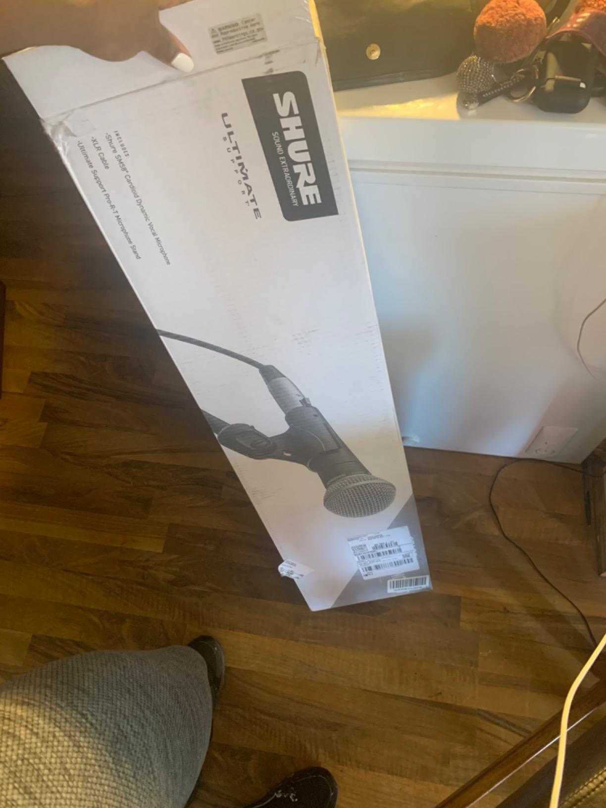 Shure SM58 Pro XLR Dynamic Vocal Microphone | Cardioid dynamic vocal mic for studio and live performance, podcasting and recording; industry-standard sound customer photo 2