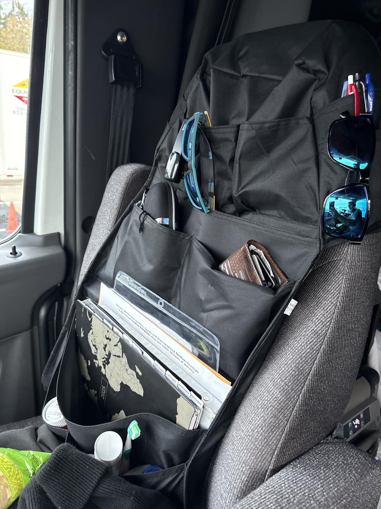 RoadPro RPSB-14BK Seat-Back Organizer Travel Essentials - Black customer photo 1