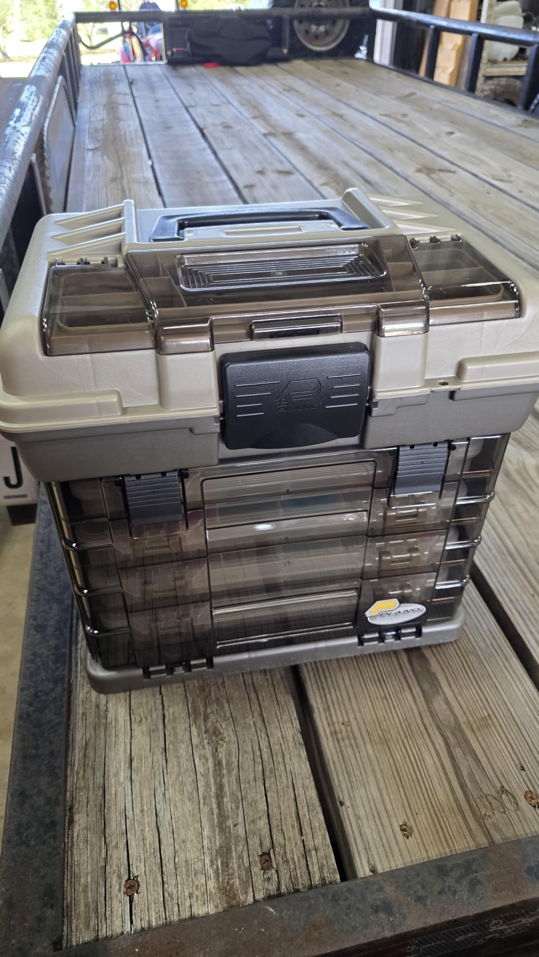 Plano Guide Series StowAway 4-By Rack System Tackle Box, Holds 4 3700 Utility Tackle Boxes, Quick-Access Top Storage with DuraView Lid, Durable Construction, Flexible, Adaptable Fishing Box customer photo 1