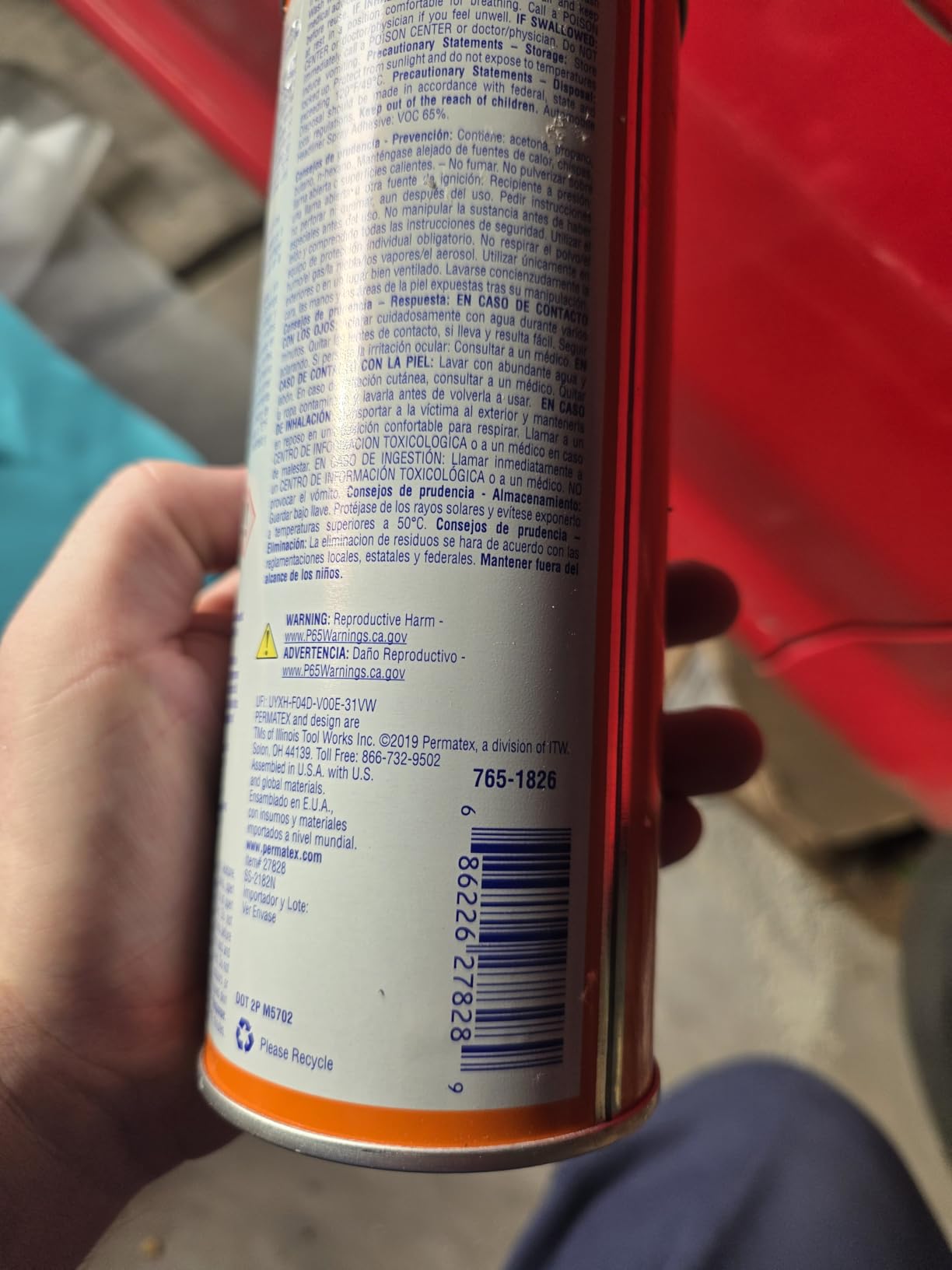 Permatex 27828 Body Shop Heavy Duty Headliner and Carpet Adhesive, 16.75 oz Aerosol Can customer photo 2