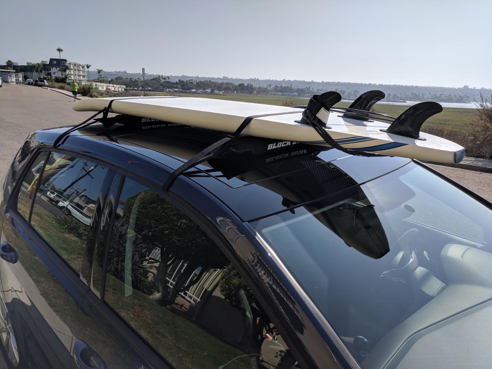 BLOCKSURF Surfboard Roof Rack for Car | Universal Soft Roof Rack for Cars & SUVs | Holds 2-3 Surfboards | Heavy-Duty Straps & Buckles for Highway Speeds | Easy Install & Removal customer photo 1