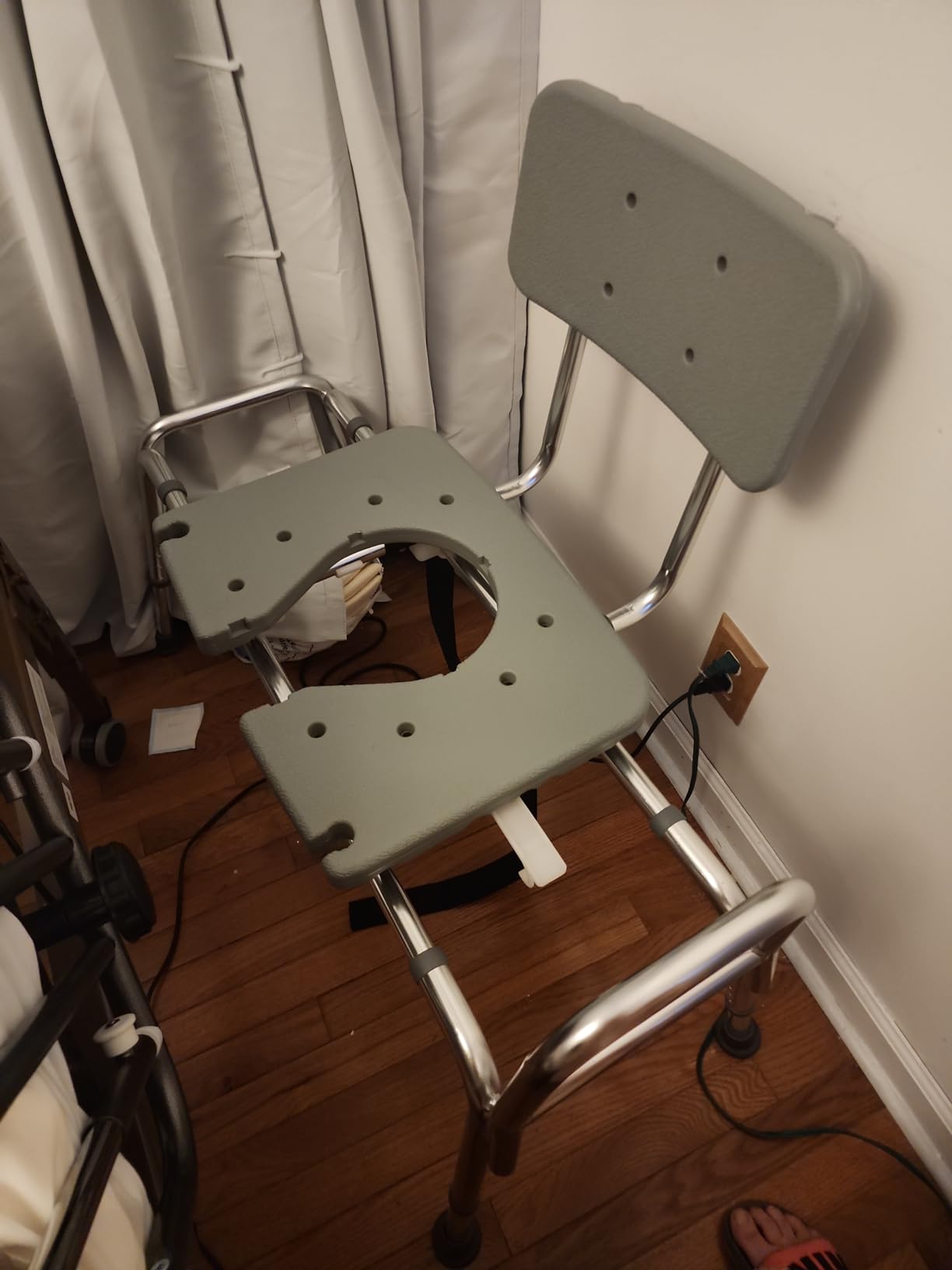 DMI Tub Transfer Bench and Shower Chair with Non Slip Aluminum Body, FSA Eligible, Adjustable Seat Height and Cut Out Access, Holds Weight up to 400 Lbs, Bath and Shower Safety, Transfer Bench customer photo 2