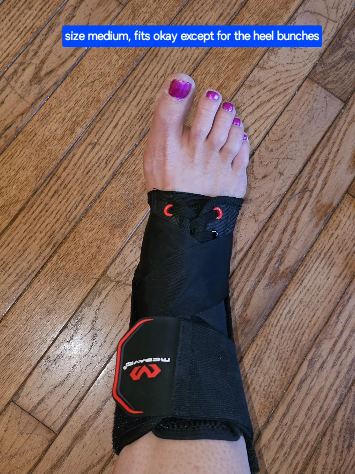 McDavid Lace-Up Ankle Brace for Men & Women, Ultralight Figure 8 Sprained Ankle Support with Side Stabilizers for Sports, Basketball, Soccer, Football, Volleyball, Running customer photo 2