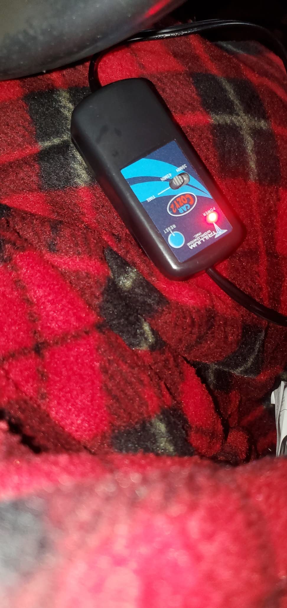 Trillium Worldwide TWI-2001 Heated Fleece Travel Electric Blanket - 12 Volt - Red Plaid customer photo 1