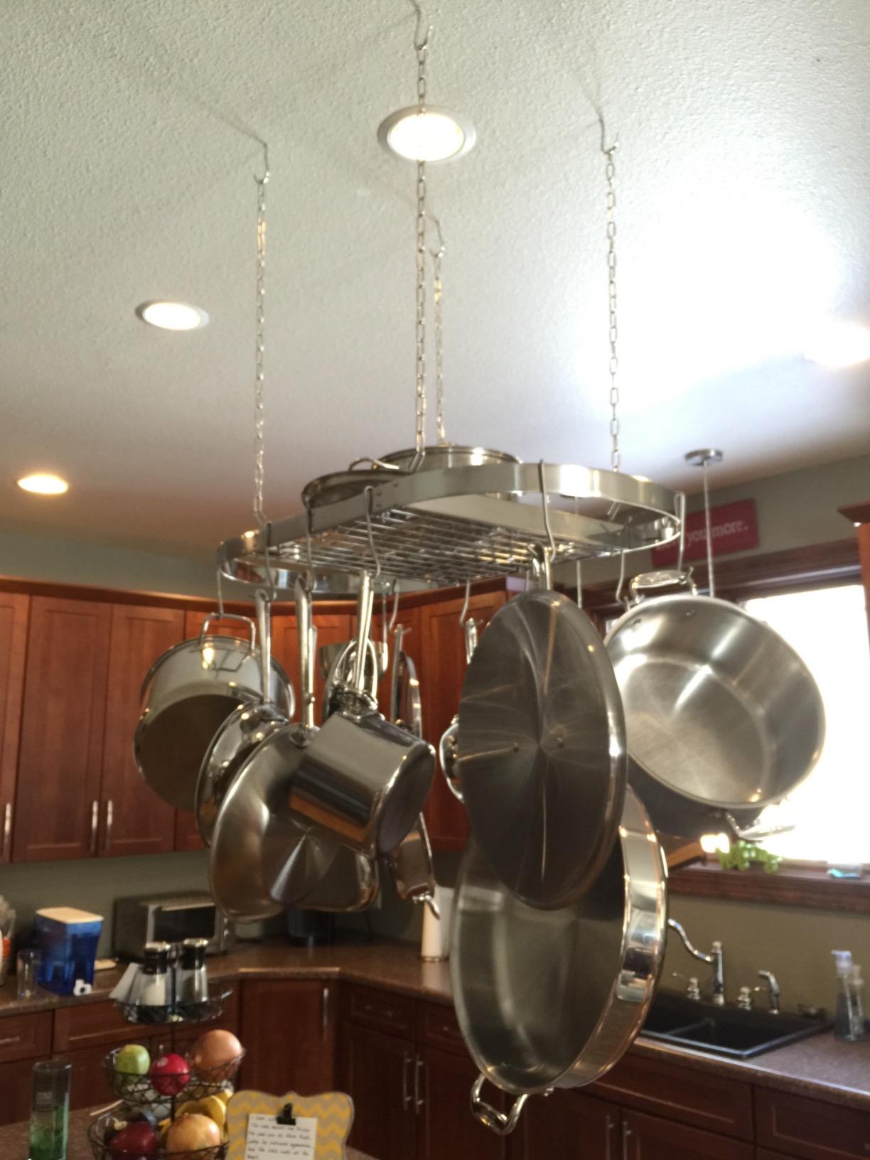 Range Kleen CW6001 Stainless Steel Hanging Oval Pot Rack, 33 Inch W customer photo 2