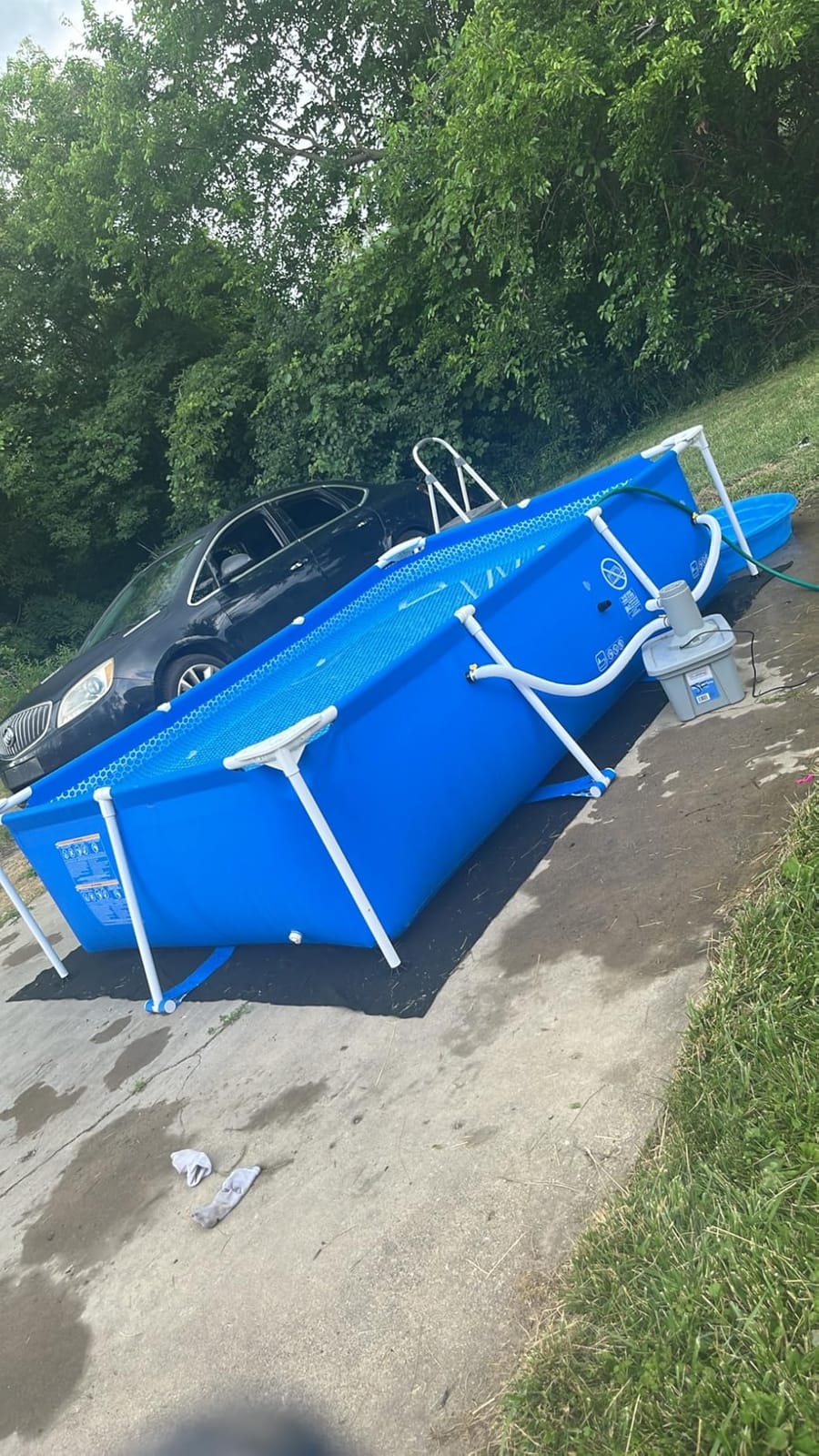 INTEX Metal Frame 14ft 9in x 7ft 3in x 33in Above Ground Swimming Pool | 28273EH - Pool Only (Pump Not Included) customer photo 2