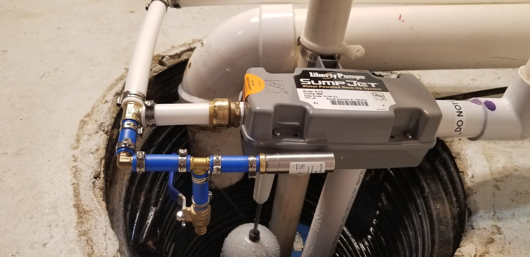 SumpJet Water Powered Backup Emergency Sump Pump customer photo 1
