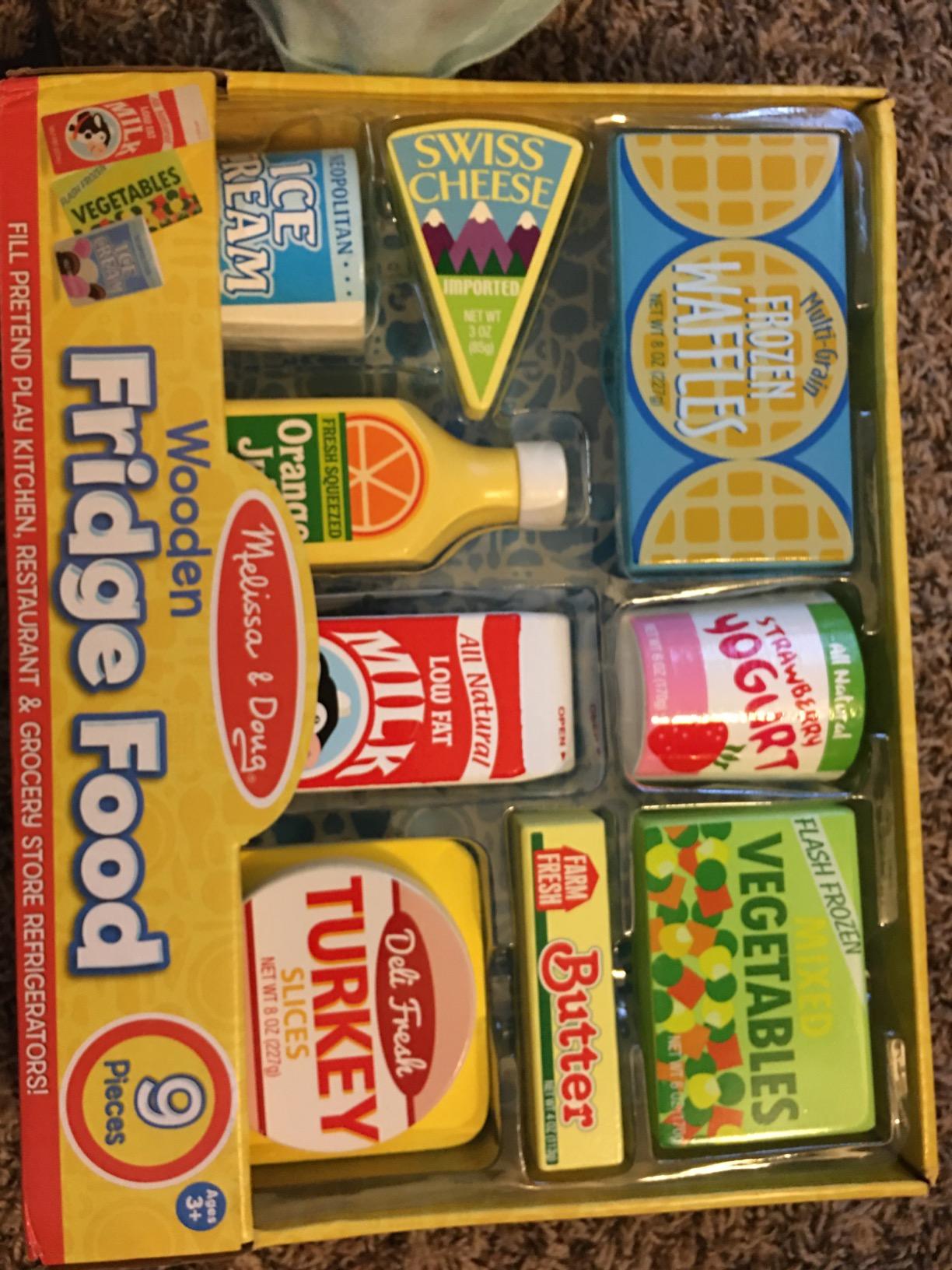Melissa & Doug Fridge Food, Wooden Play Food for Kids Kitchen Playset, Play Kitchen Accessories, Preschool Toys for Girls & Boys Ages 3+ customer photo 2