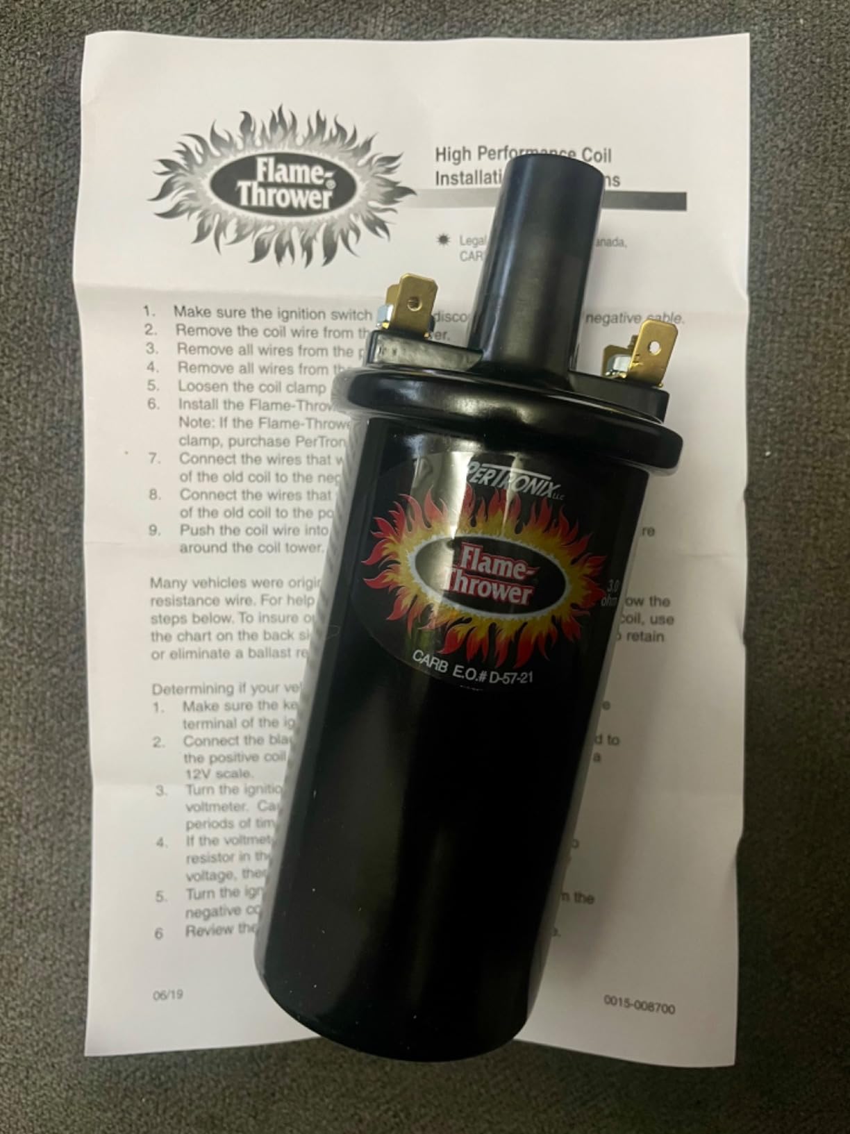 PerTronix Flame-Thrower Ignition Coil 40,000 Volt, Black, 40511 | 12V High Output Performance Ignition Coil, 3 Ohm Oil-Filled Canister, Electronic Compatible customer photo 1