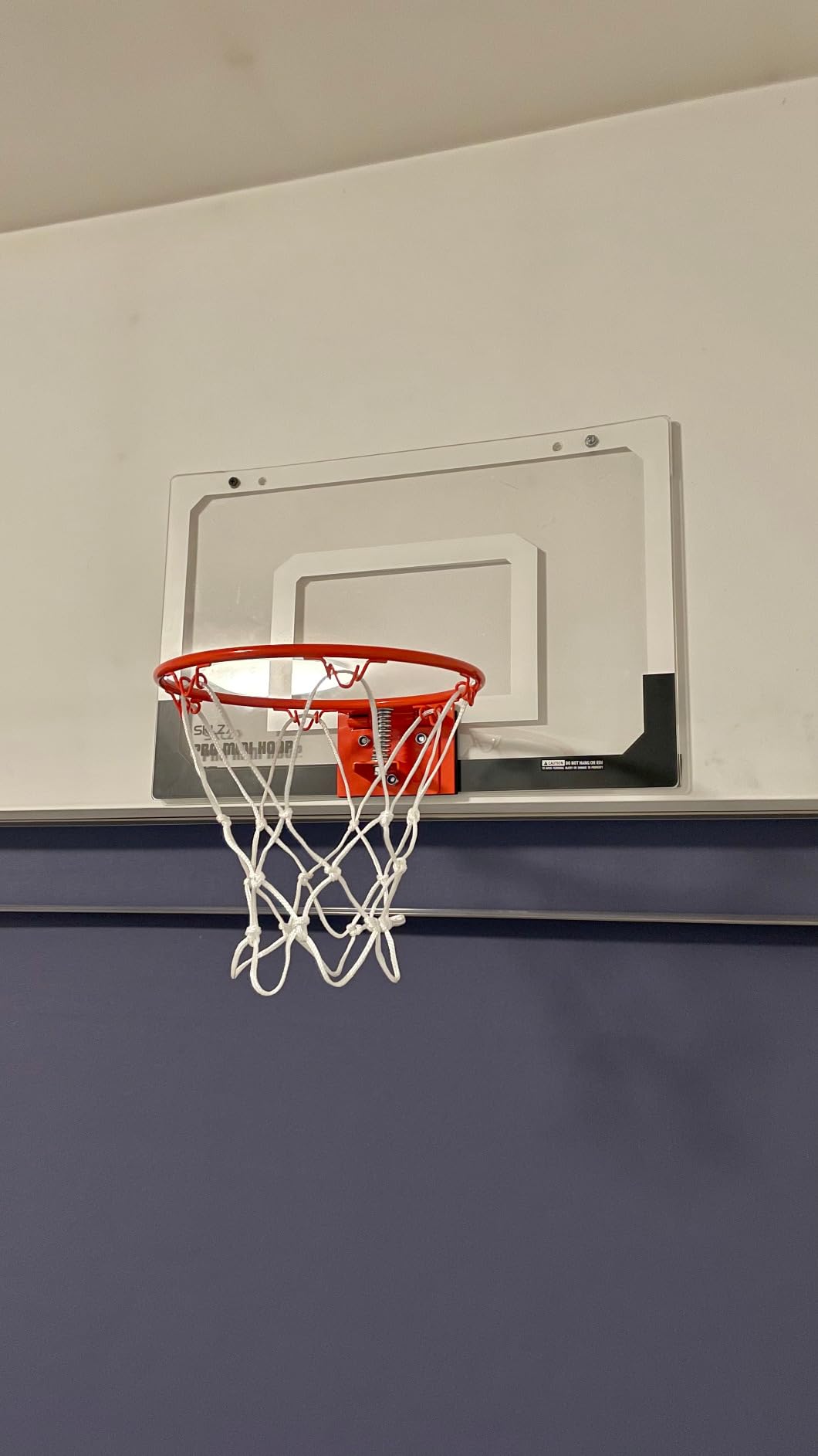 SKLZ Pro Mini Indoor Basketball Hoop with Ball, Over the Door, Shatter-Proof Backboard, Spring-Action Break-Away Steel Rim, Great for Home, Dorm Room, and Office customer photo 1