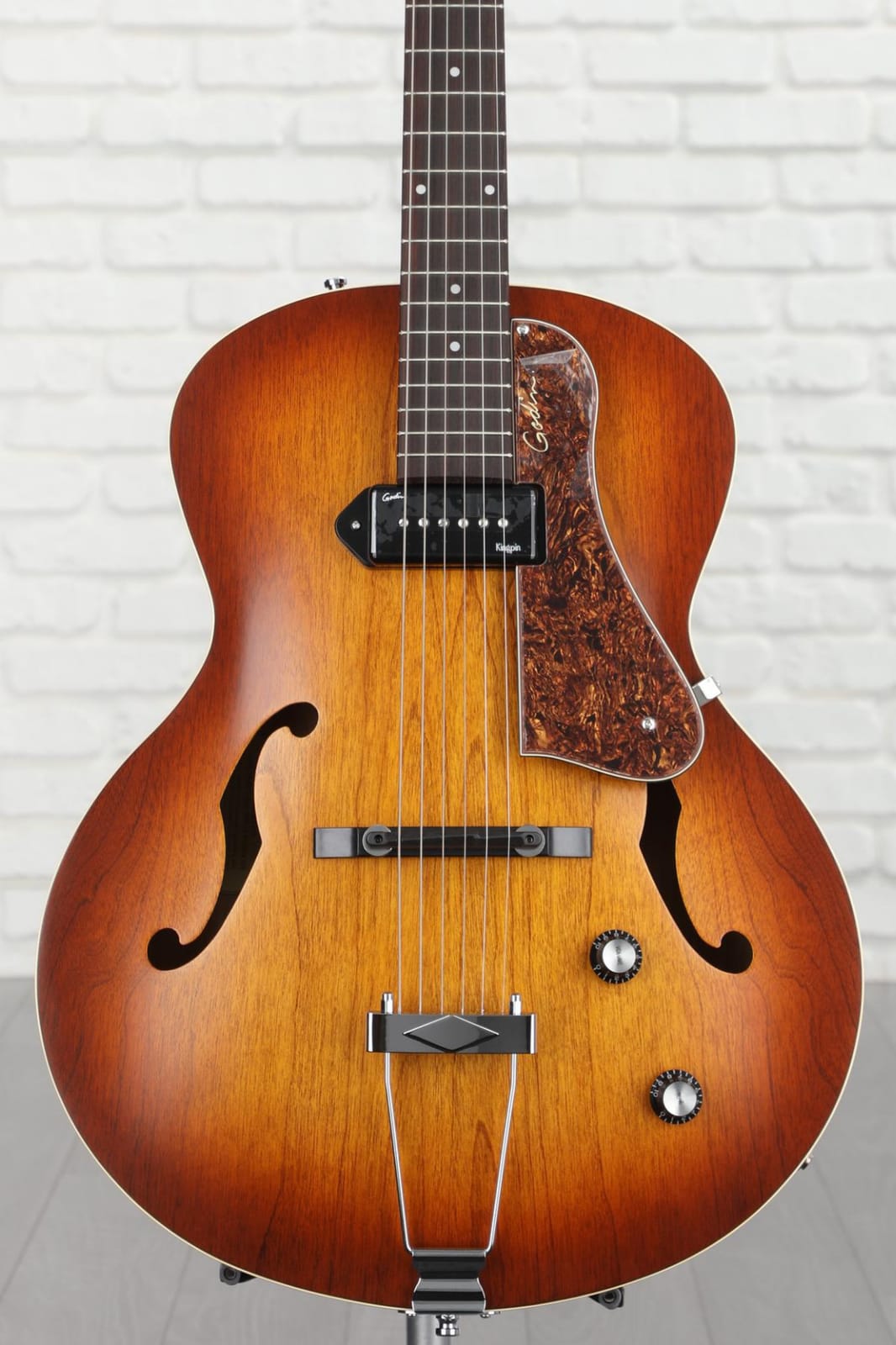 Godin 5th Avenue P90 Kingpin Arch Top Acoustic Electric Guitar - Cognac Burst customer photo 1