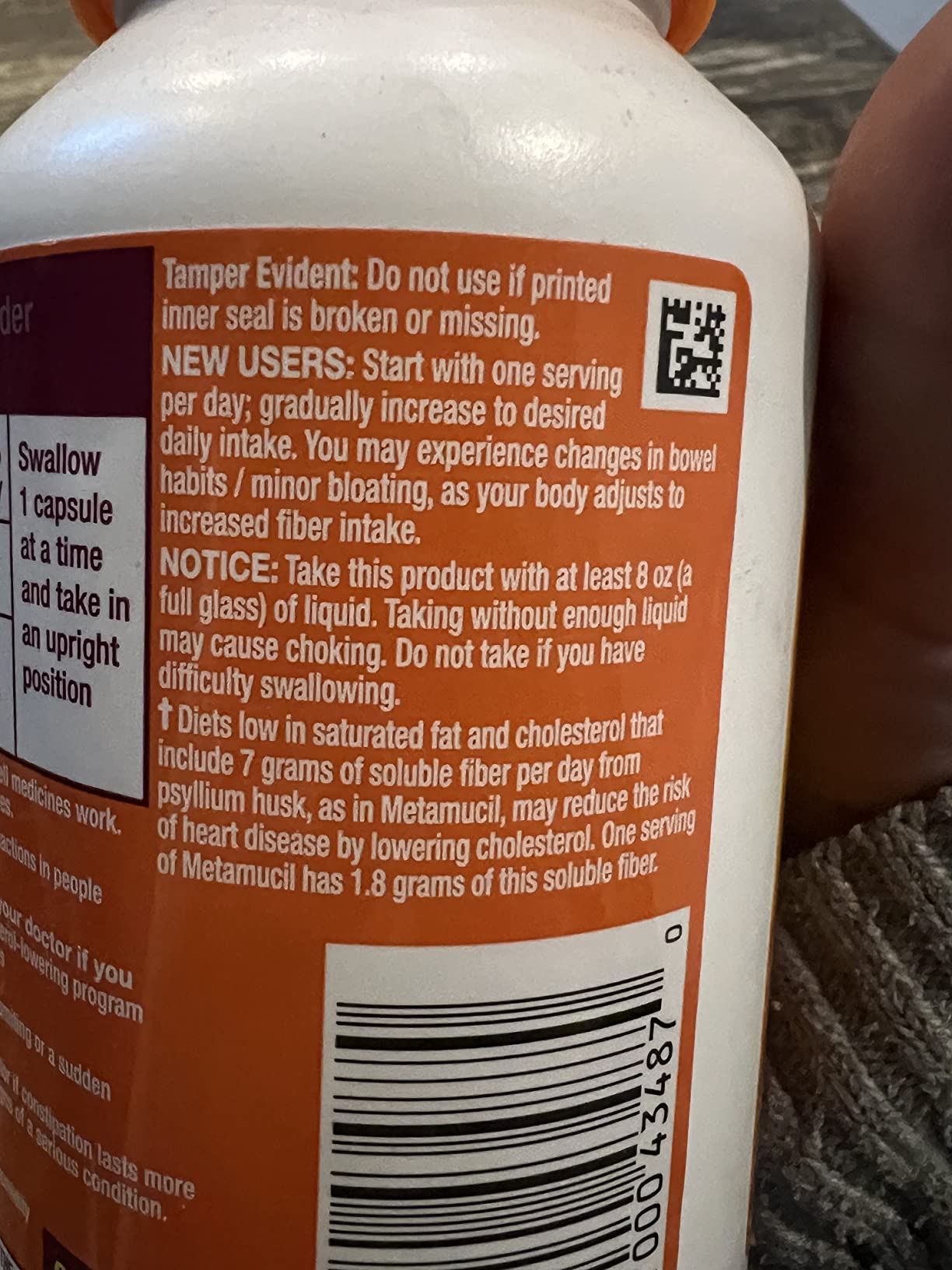 Metamucil, Psyllium Husk GLP-1 Friendly Fiber Capsules, 300 Capsules, 3-in-1 Fiber Supplement, Daily Psyllium Husk Fiber Capsules customer photo 1