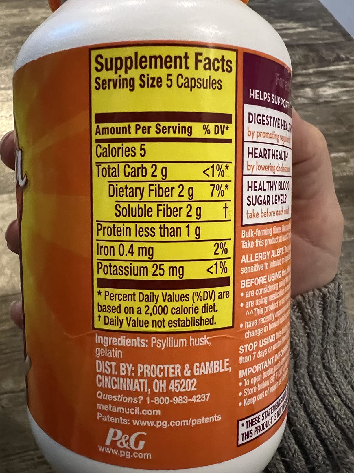 Metamucil, Psyllium Husk GLP-1 Friendly Fiber Capsules, 300 Capsules, 3-in-1 Fiber Supplement, Daily Psyllium Husk Fiber Capsules customer photo 2