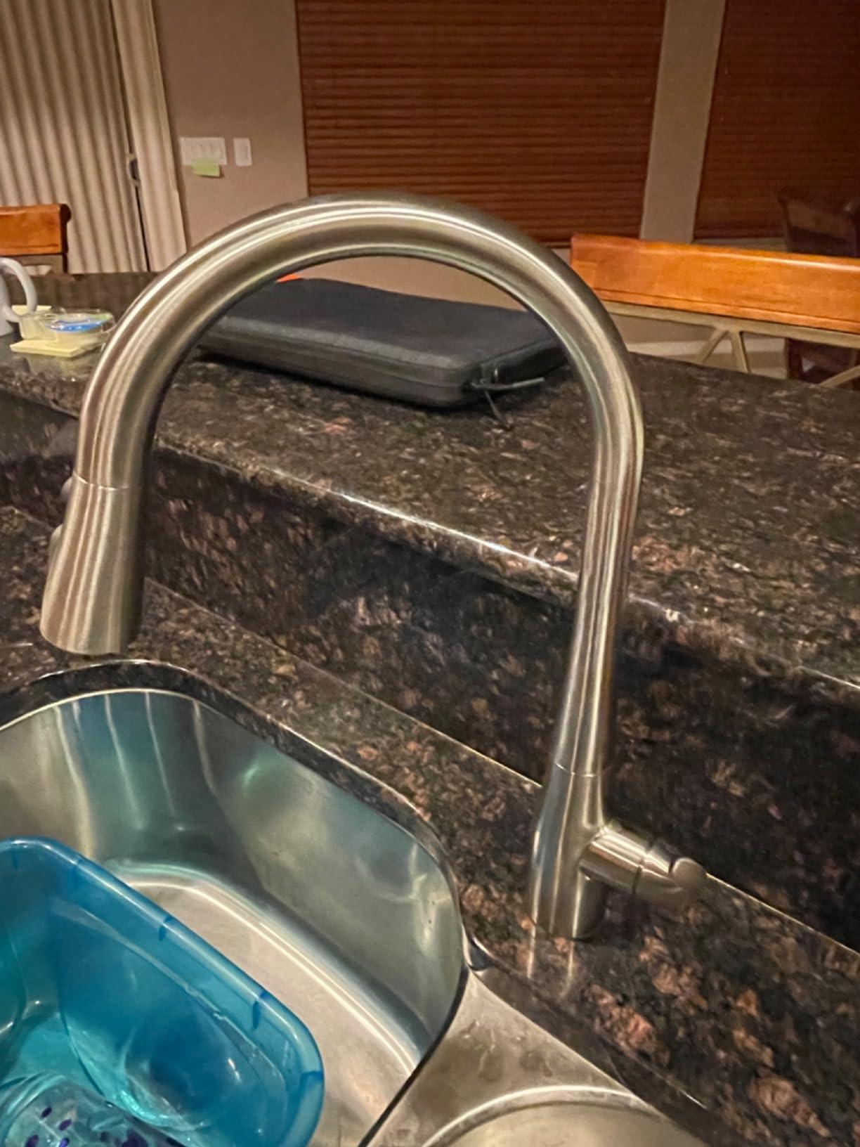 KOHLER 596-VS Simplice Kitchen Sink Faucets with Pull Down Sprayer, 3-Spray Design, Vibrant Stainless Kitchen Faucets, High Arch customer photo 2