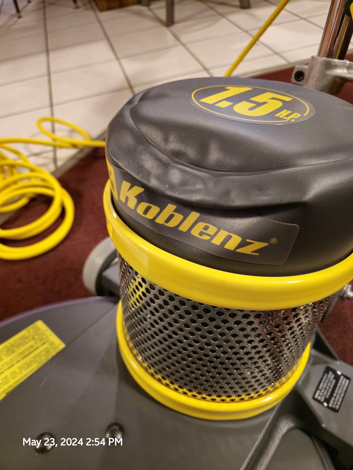 Koblenz B-1500-P High Speed Floor Buffer, Cord, 1.5 HP Commercial Burnisher | 20 in Pad, 50 Ft Cord customer photo 2