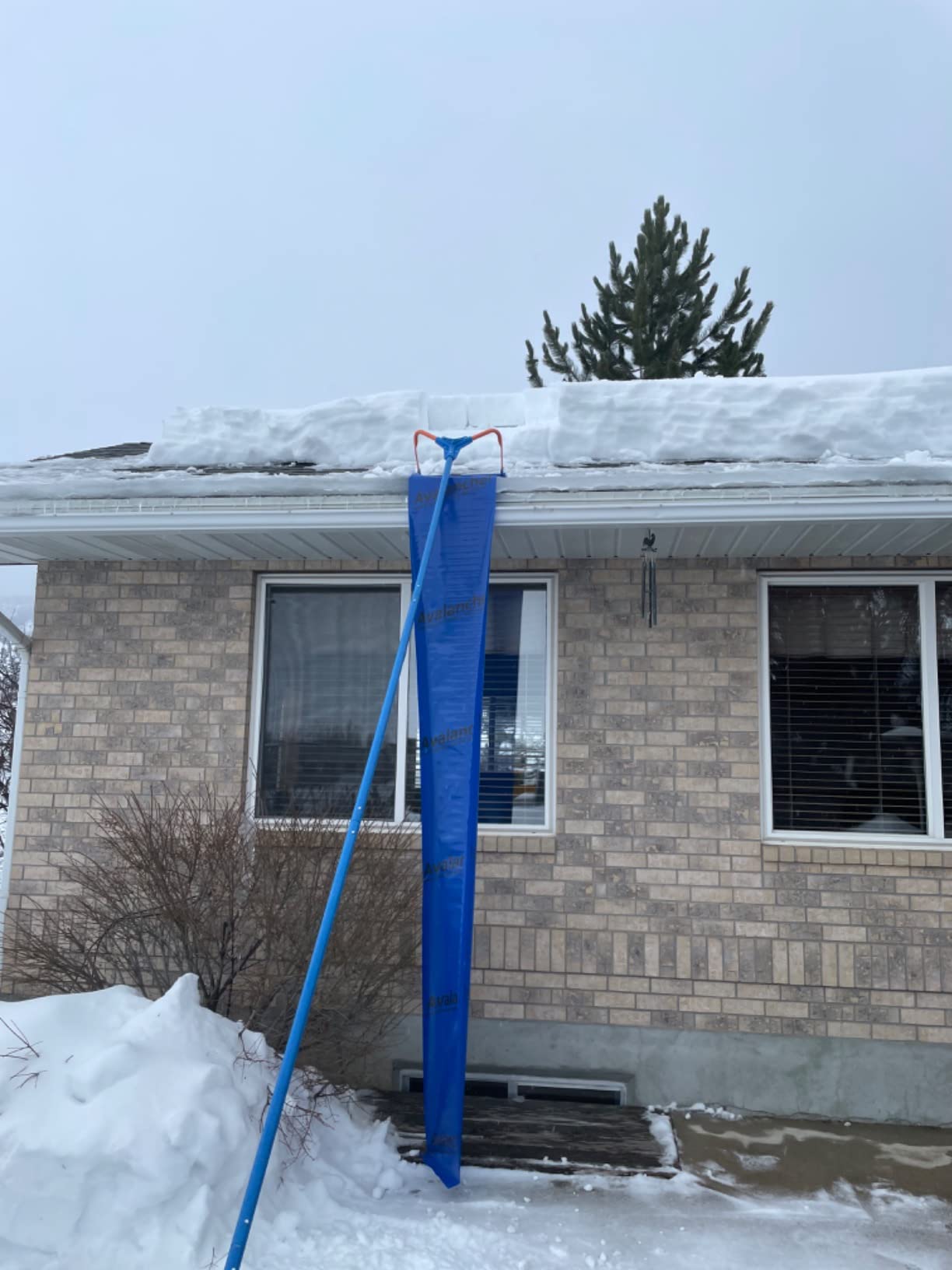 Avalanche! Roof Snow Rake, Snow Removal Tool, Assembled in the USA | 15 1/2 Ft Fiberglass Pole, 17 Inch x 12 Ft Slide, 1 1/2 Inch Wheels for Asphalt Shingle Roofs, AVA500 customer photo 2