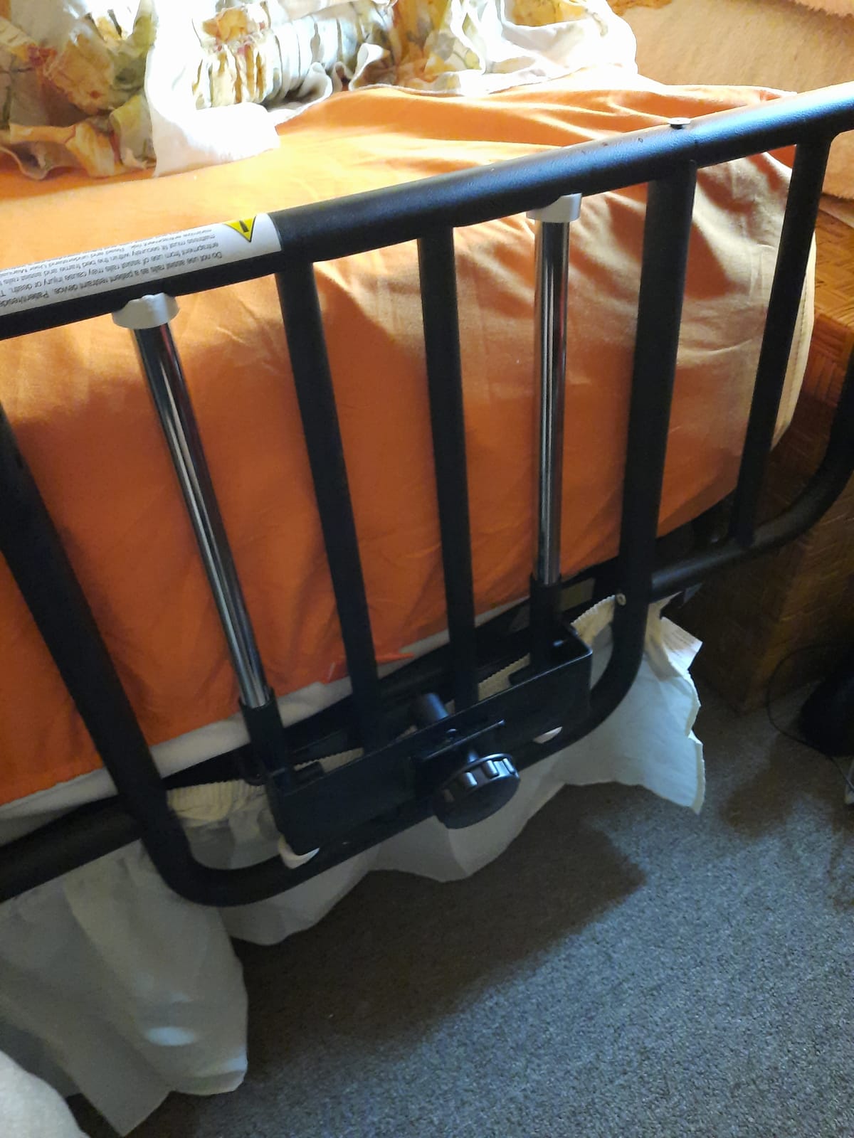 Drive Medical No Gap Half Length Steel Bed Rails, Brown Vein, 2 Count | No Gap Half Length Steel Bed Rails Feature Brown Vein Finish for Secure, Reliable Adult Bed Safety customer photo 2