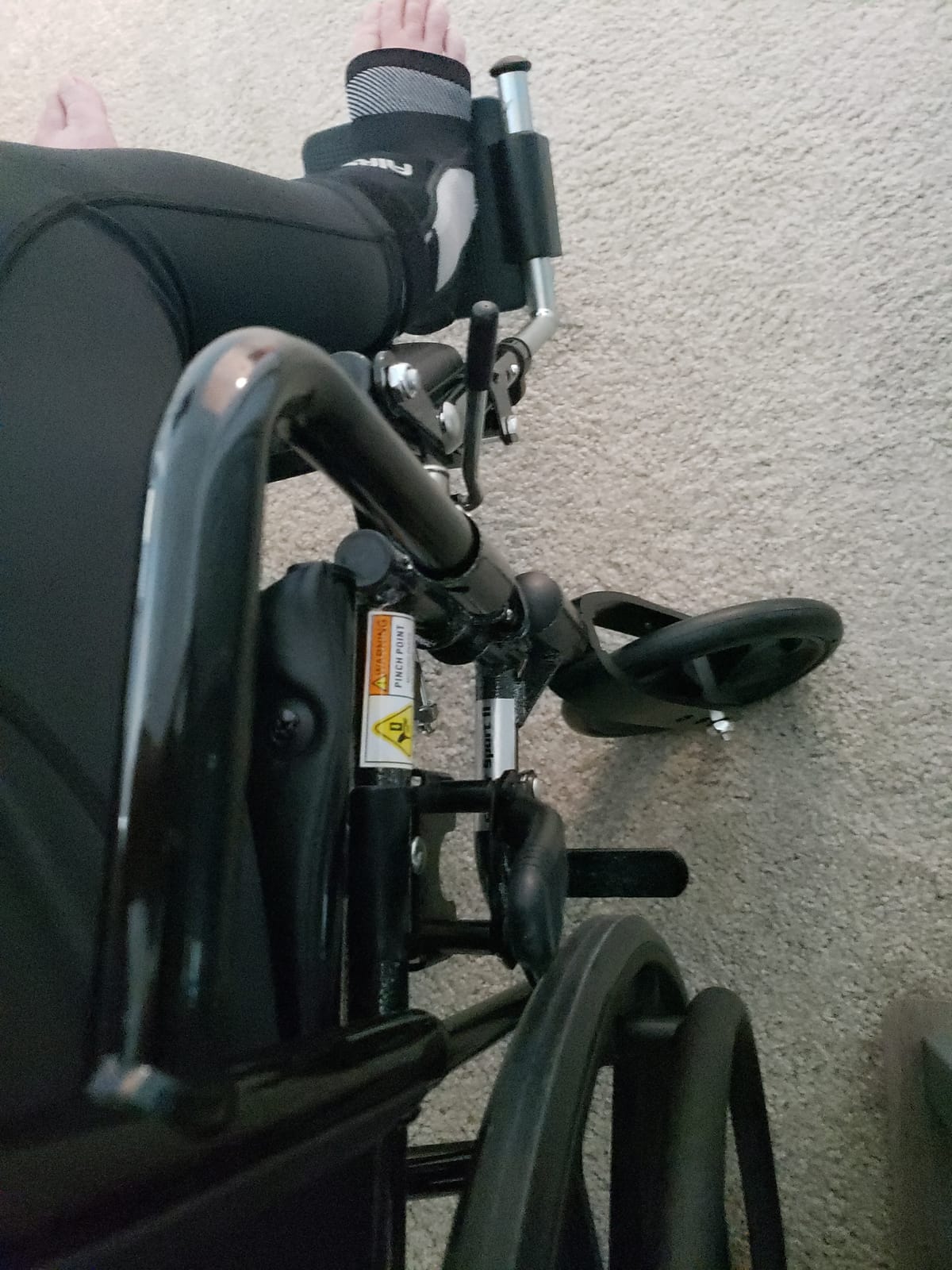 Drive Medical SSP220DDA-ELR Silver Sport 2 Transport Wheelchair | Full-Reclining Transport Chair with Detachable Desk Arms and Swing-Away Elevating Leg Rest customer photo 1