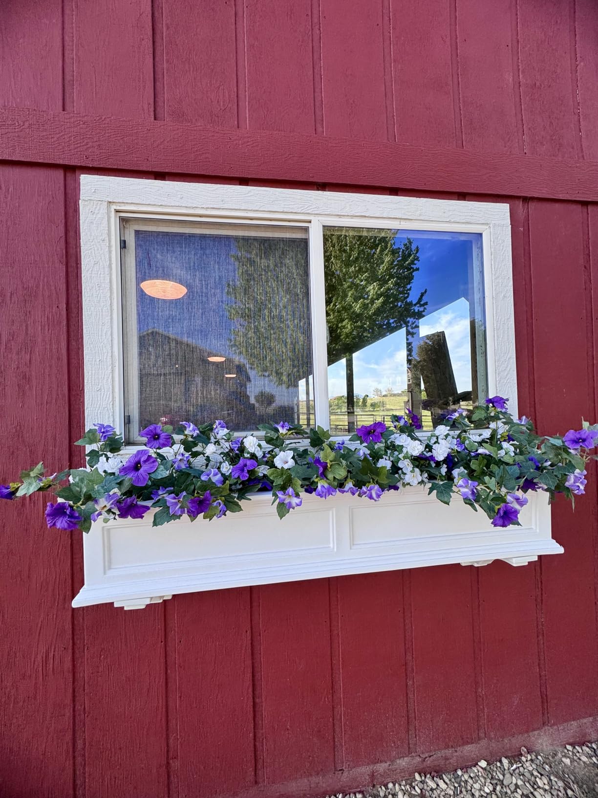 Mayne Fairfield 48in Self-Watering Rectangular Window Box Planter, Black | Self-watering, All season, Fade resistant, Mounting brackets included, Built-in overflow, 15-year warranty customer photo 1