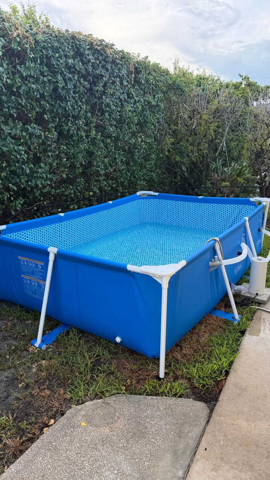 INTEX Rectangular Frame 8 ft 6 in x 5 ft 3 in x 25 in Above Ground Pool, Swimming Pool with Steel Frame, Pump Not Included customer photo 1