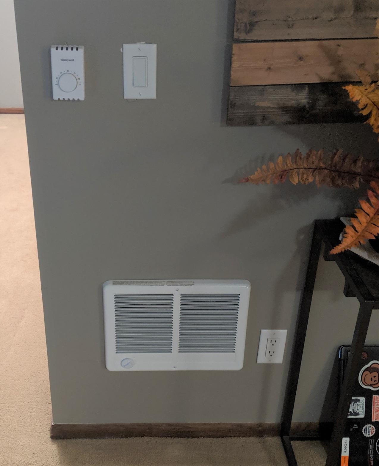 Cadet Com-Pak Twin Electric Wall Heater 4000W 240V Thermostat, Large Room customer photo 1