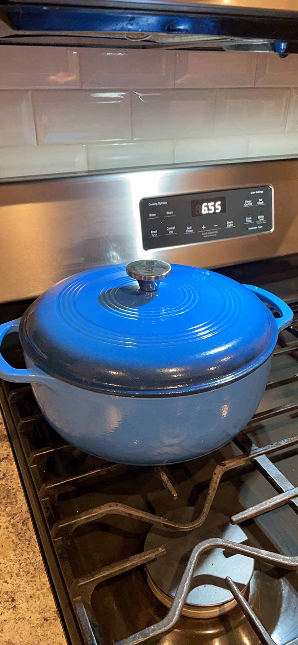 Lodge Essential Enamel Cast Iron Dutch Oven, 7.5 Quart, Island Spice Red | Oven-Safe Enamel Cookware up to 500° F, Heat-Retaining Braising & Roasting Pot, PFAS-Free & Induction-Safe customer photo 1