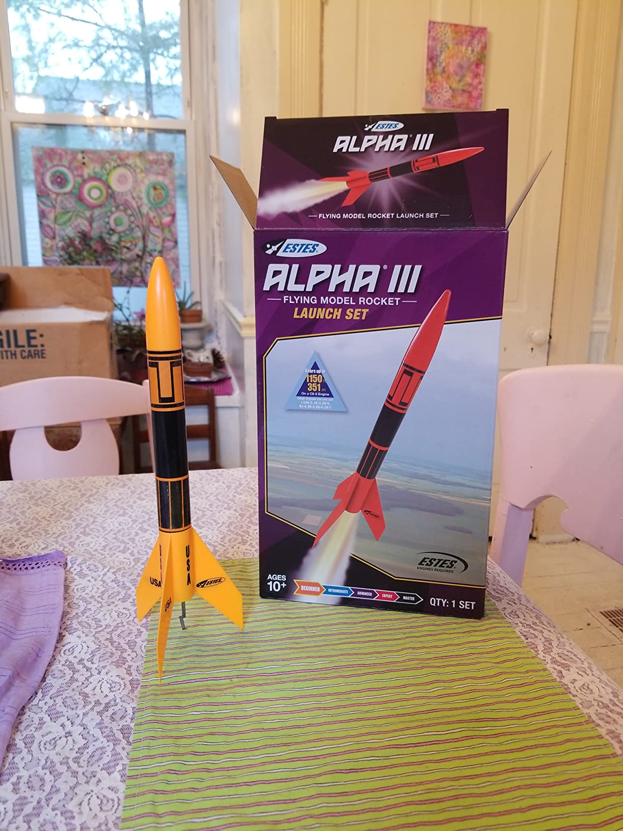 Estes 1427 Alpha III Rocket-Building Kit, Beginner Flying-Rocket Model Kit for Ages 10+, Includes Launch Pad and Controller customer photo 2