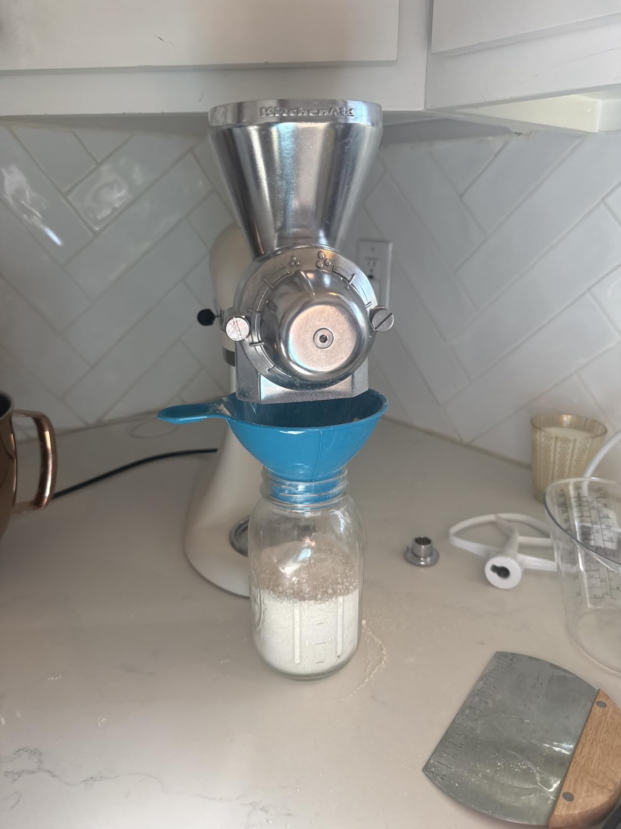 KitchenAid KGM All Metal Grain Mill Attachment for KitchenAid Stand Mixers | Fits any household KitchenAid Stand Mixer, 12 Grind Levels, Easily Grind a Variety of Grains, included Cleaning brush customer photo 1