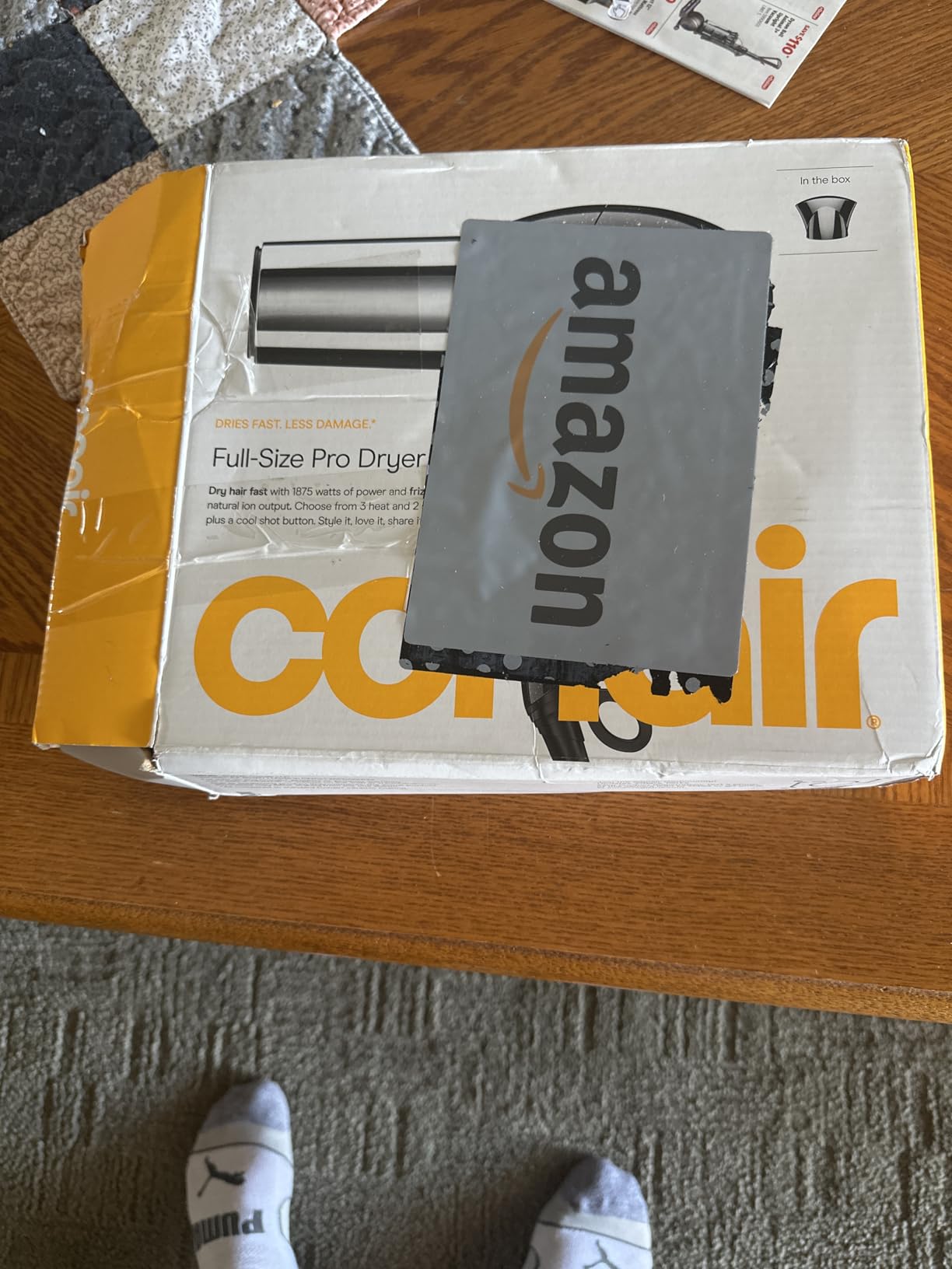 Conair Ionic Hair Dryer with Concentrator Attachment, 1875W, Full Size | Fast-drying blow dryer with various heat and speed settings and a lightweight design for effortless everyday styling customer photo 2