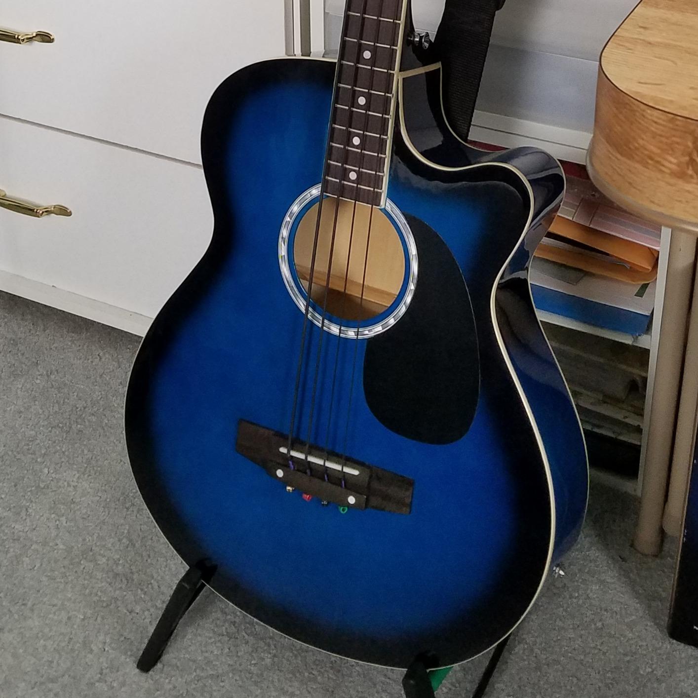 Best Choice Products Acoustic Electric Bass Guitar, Full Size 4 String, Fretted Bass Guitar w/Padded Gig Bag - Black customer photo 1