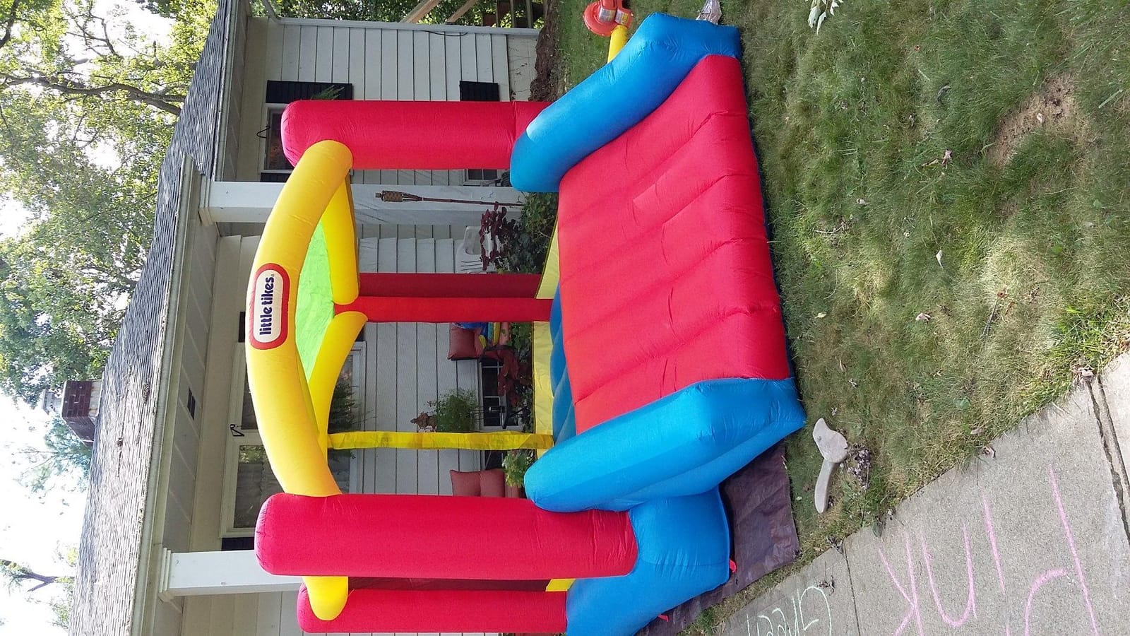 Little Tikes Jump 'n Slide Inflatable Bouncer Includes Heavy Duty Blower With GFCI, Stakes, Repair Patches, And Storage Bag, for Kids Ages 3-8 Years customer photo 2