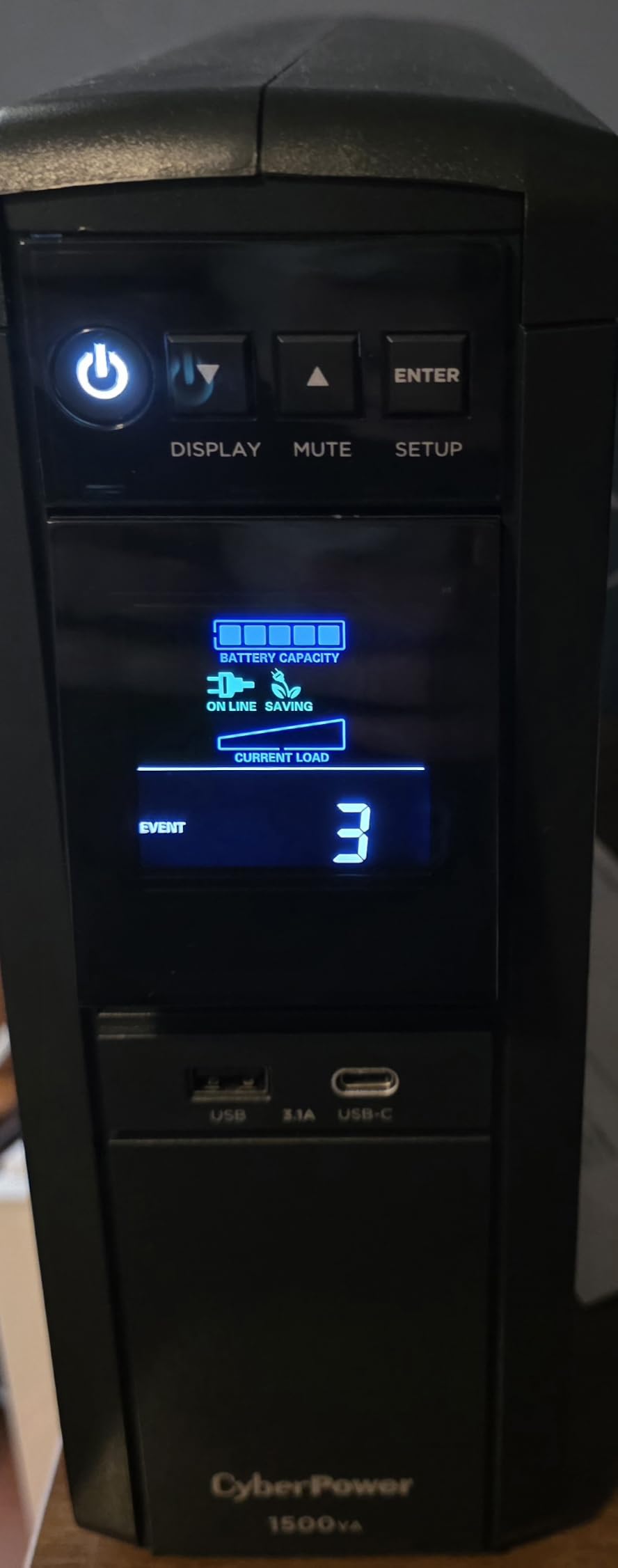 CyberPower CP1500PFCLCD PFC Sinewave UPS Battery Backup and Surge Protector | 1500VA/1000W, 12 Outlets, AVR, Mini Tower, UL Certified customer photo 1