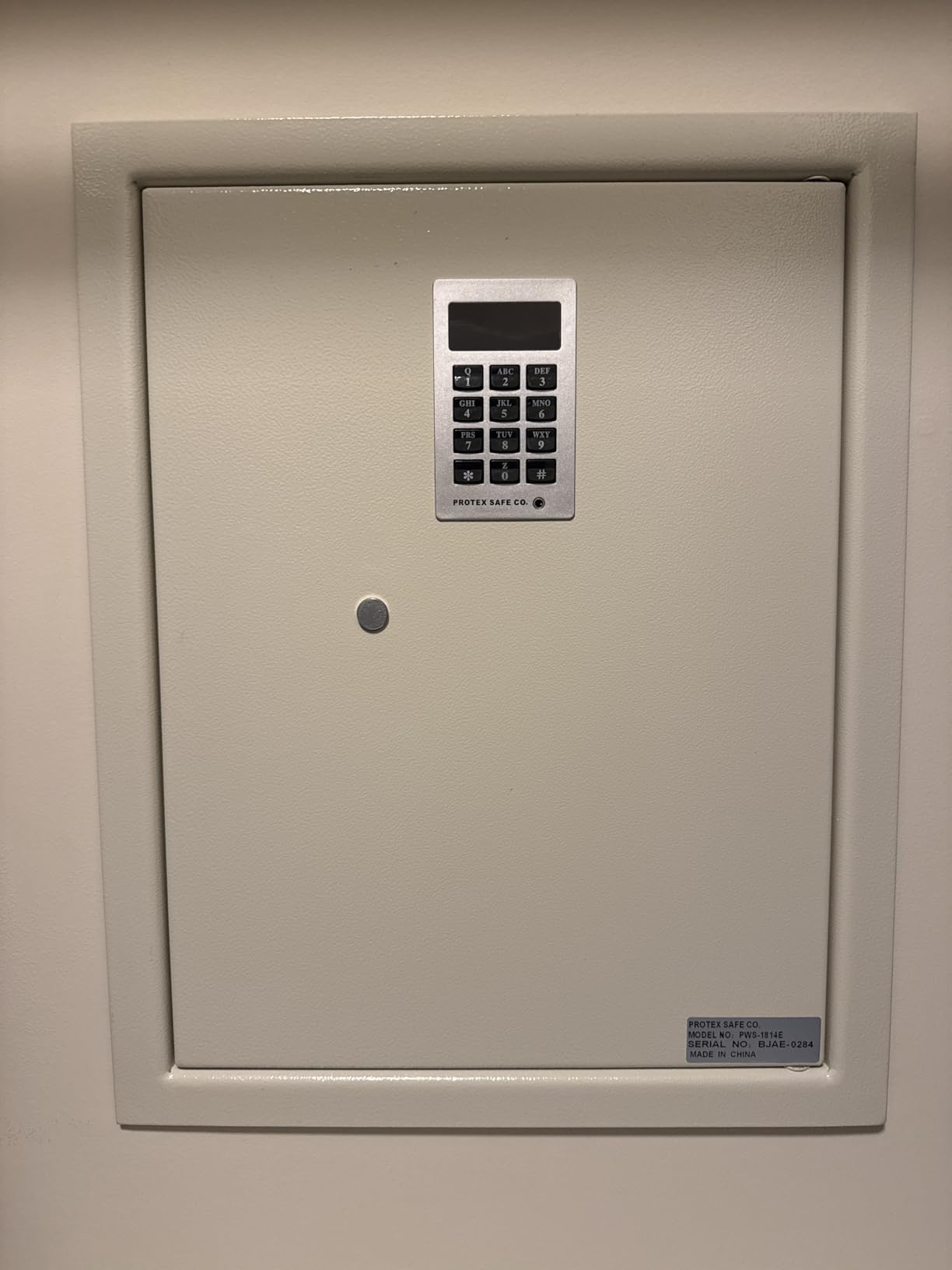 Protex Safe Electronic Keypad Wall Safe (PWS-1814E), Burglary Resistant wall safe, digital electronic locking system, velvet interior, automatic door opening, 2 Removable shelves customer photo 1