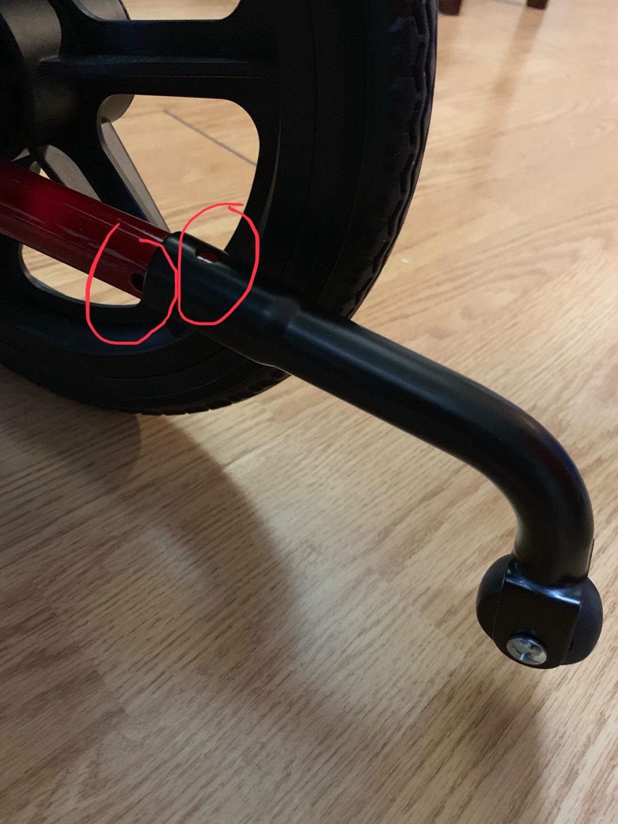 Drive Medical Bariatric Transport Chair FoldingOutdoorFull Length Arms with 12 Inches Rear Flat Free Wheels, Red, 22 Inches customer photo 2