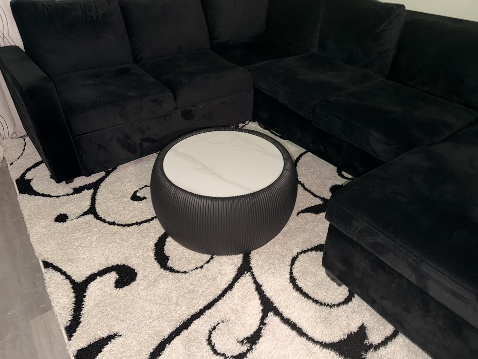 SAFAVIEH Area Rug 8x10 - Florida Shag Collection - Large - Cream & Beige, Scroll Design, Non-Shedding & Easy to Clean, High-Low Plush Pile, Ideal for Living Room, Bedroom, Dining Space (SG455-1113) customer photo 2