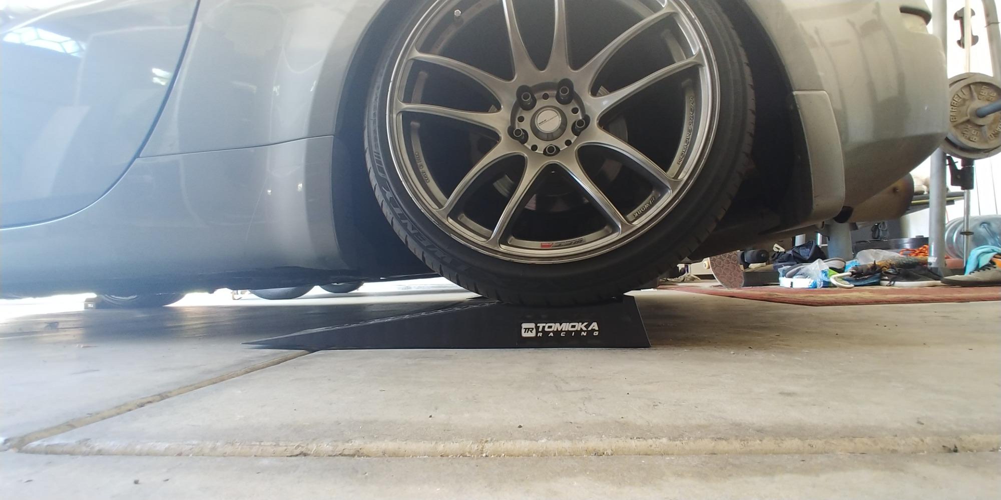 Tomioka Racing Super Slopes Low Profile Car Service Ramps Pair with Anti-Slip Pads, Perfect for Raise Lowered Car Oil Changes, Lift Vehicle Maintenance, & Jack Support customer photo 2