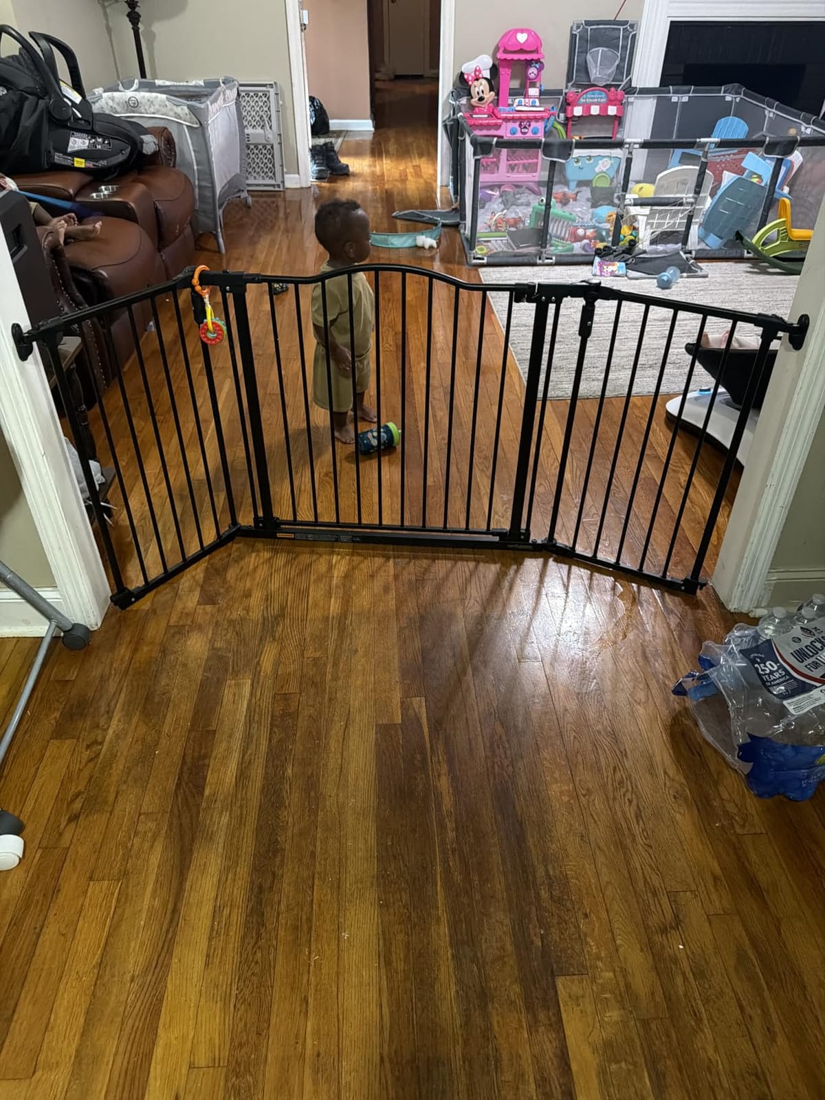 Toddleroo by North States - Deluxe Décor Safety Gate: Hardware Mounted Extra Wide Metal Baby Gate - Adjustable Child Gate - 38.3 to 72 Inches Wide - 30 Inches Tall - Matte Bronze customer photo 1