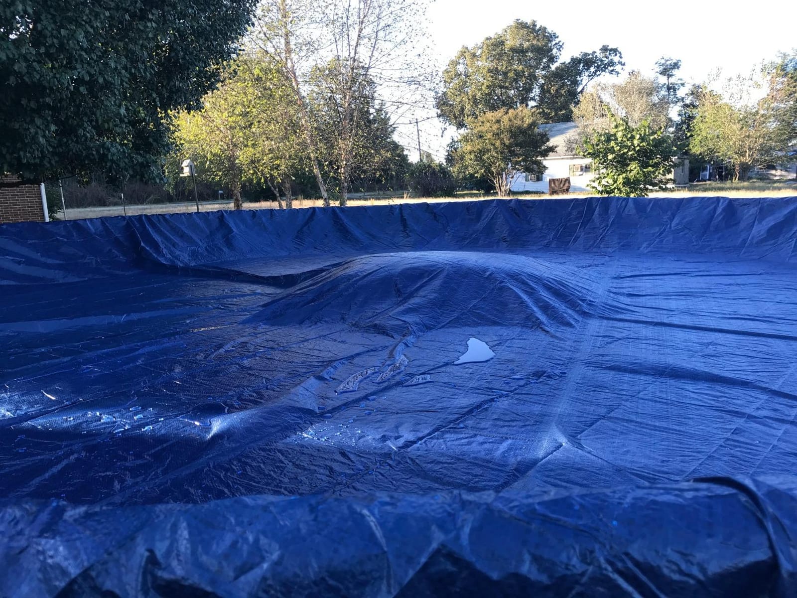 Robelle 24 ft Heavy Duty Super Winter Pool Cover for Above Ground Pools | Blue Above Ground Pool Cover, 4 ft Overlap, 10-Year Warranty customer photo 2